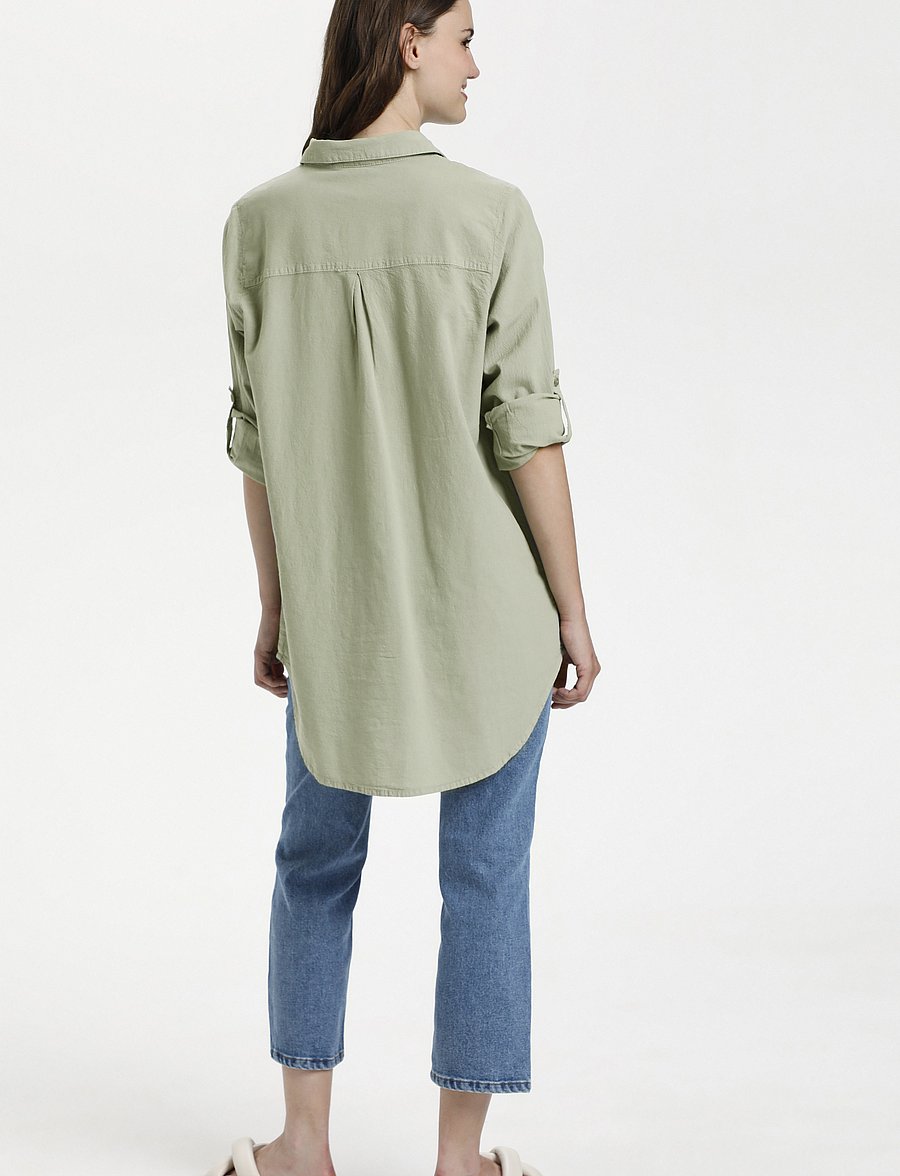 Kaffe - KAnaya Shirt Tunic - langärmlige hemden - seagrass - 5