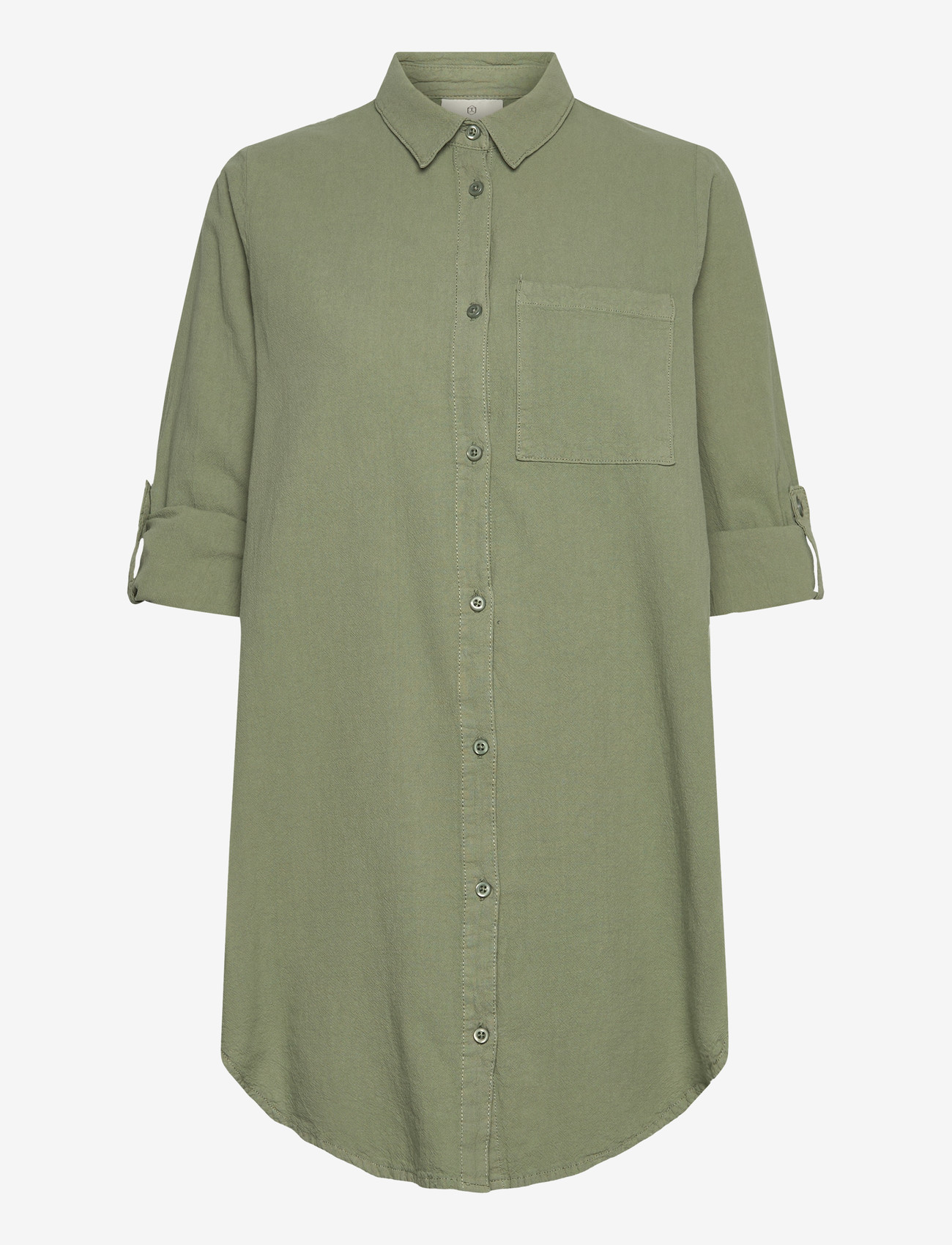 Kaffe - KAnaya Shirt Tunic - langærmede skjorter - sea spray - 0