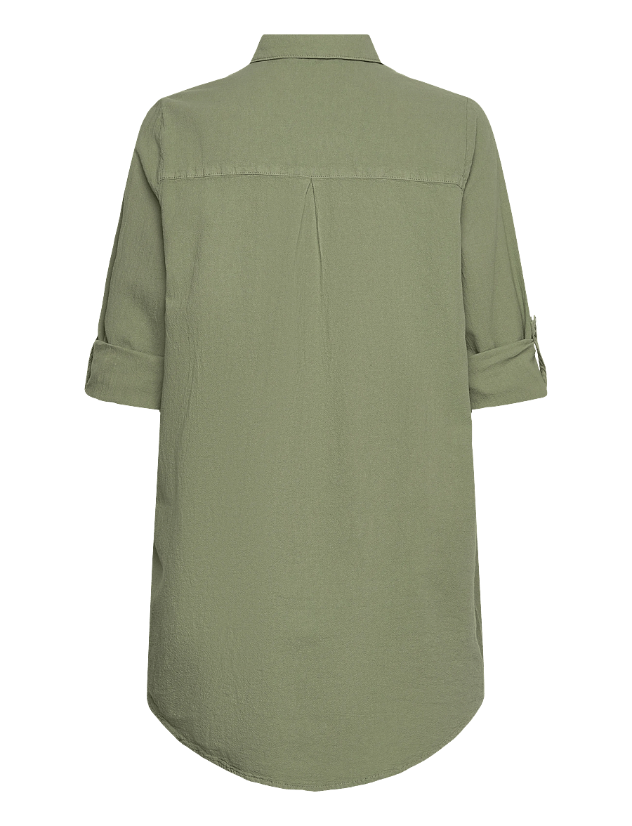 Kaffe - KAnaya Shirt Tunic - pitkähihaiset kauluspaidat - sea spray - 1