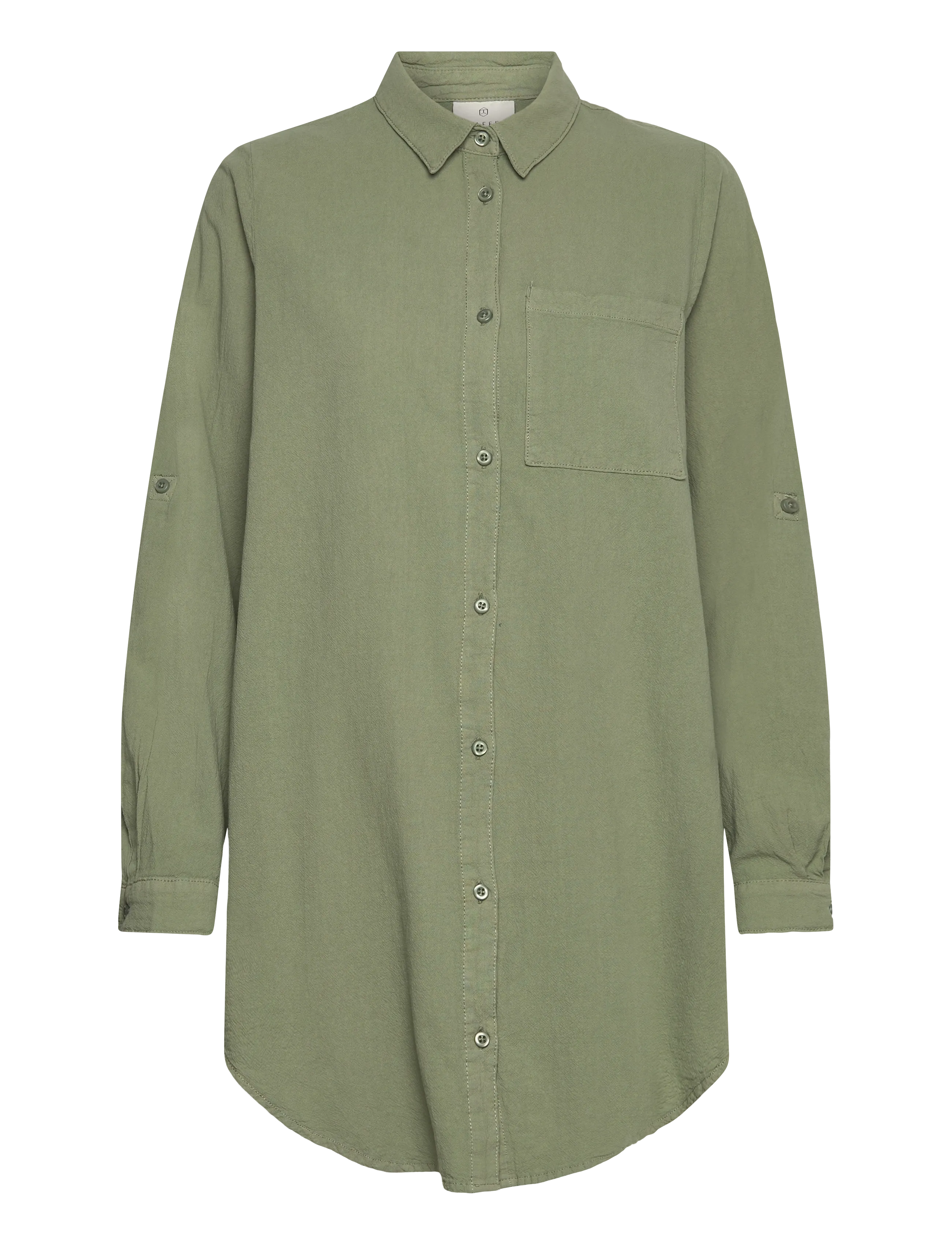 Kaffe - KAnaya Shirt Tunic - långärmade skjortor - sea spray - 2