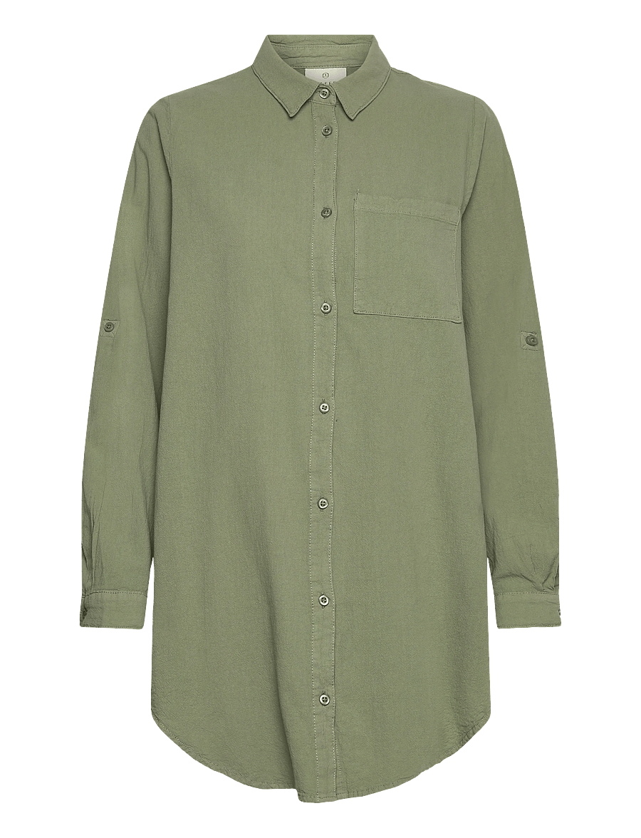Kaffe - KAnaya Shirt Tunic - pitkähihaiset kauluspaidat - sea spray - 2