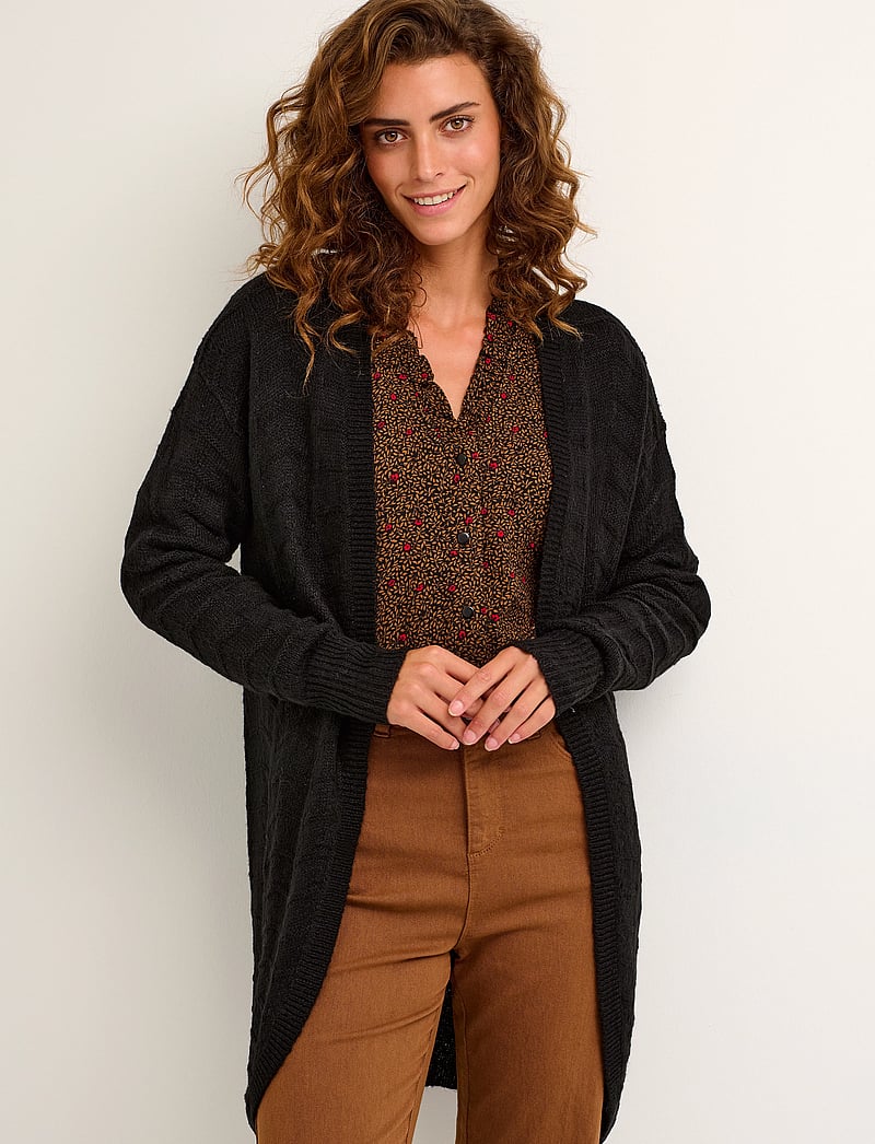Kaffe - KAemria Knit Cardigan - cardigans - black deep - 0