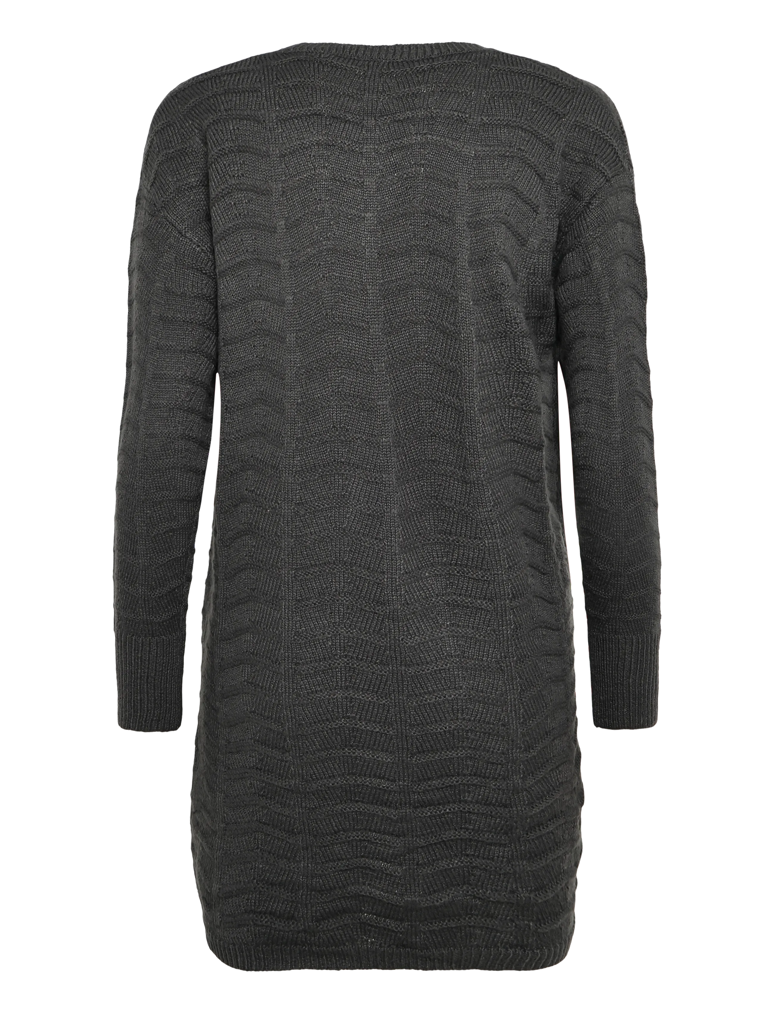 Kaffe - KAemria Knit Cardigan - koftor - dark grey melange - 1