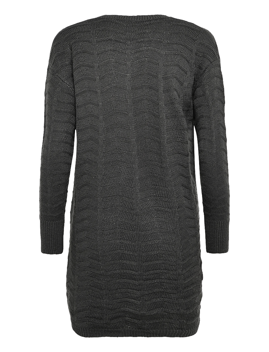 Kaffe - KAemria Knit Cardigan - koftor - dark grey melange - 1