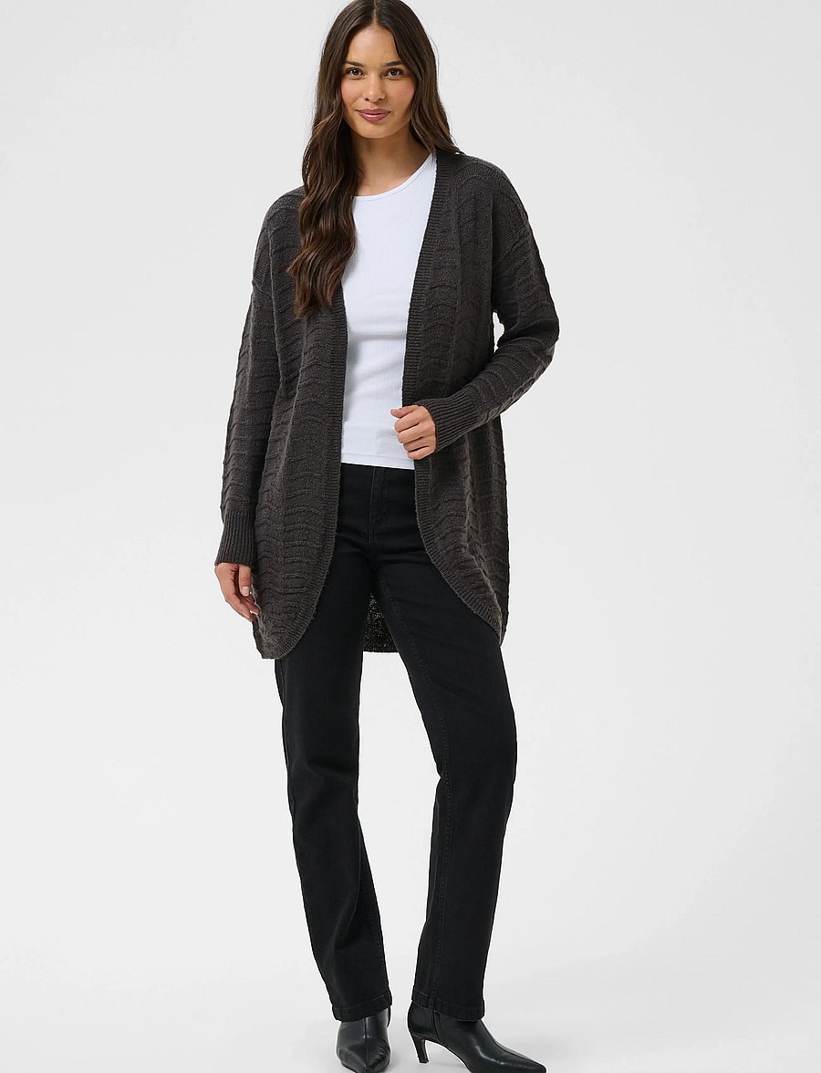 Kaffe - KAemria Knit Cardigan - kardiganid - dark grey melange - 3
