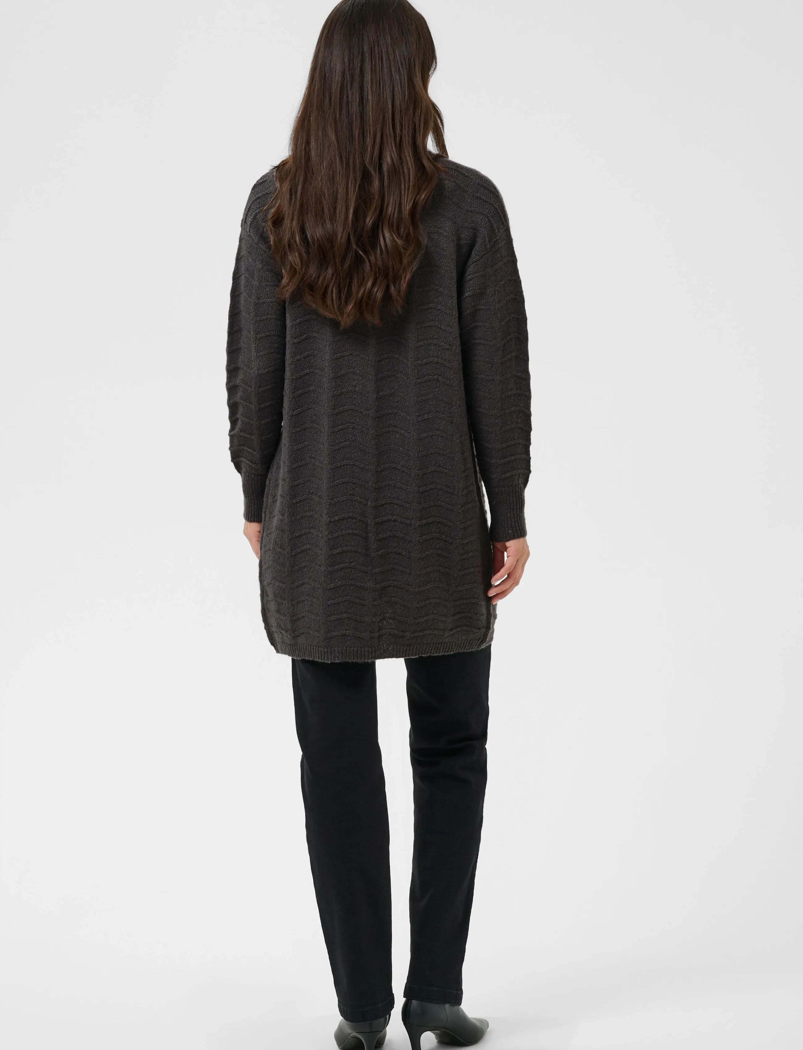 Kaffe - KAemria Knit Cardigan - kardiganid - dark grey melange - 4