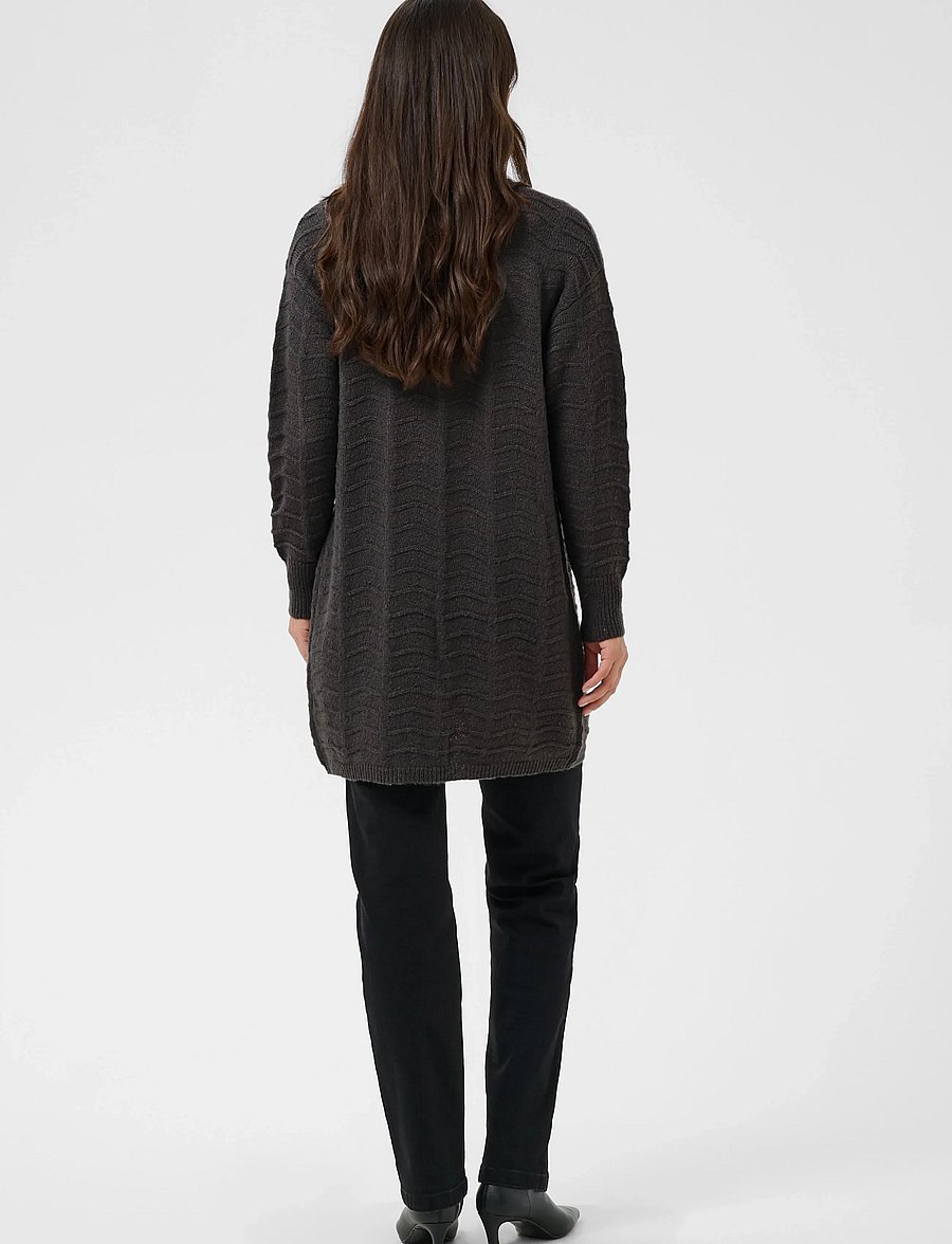 Kaffe - KAemria Knit Cardigan - kardiganid - dark grey melange - 4