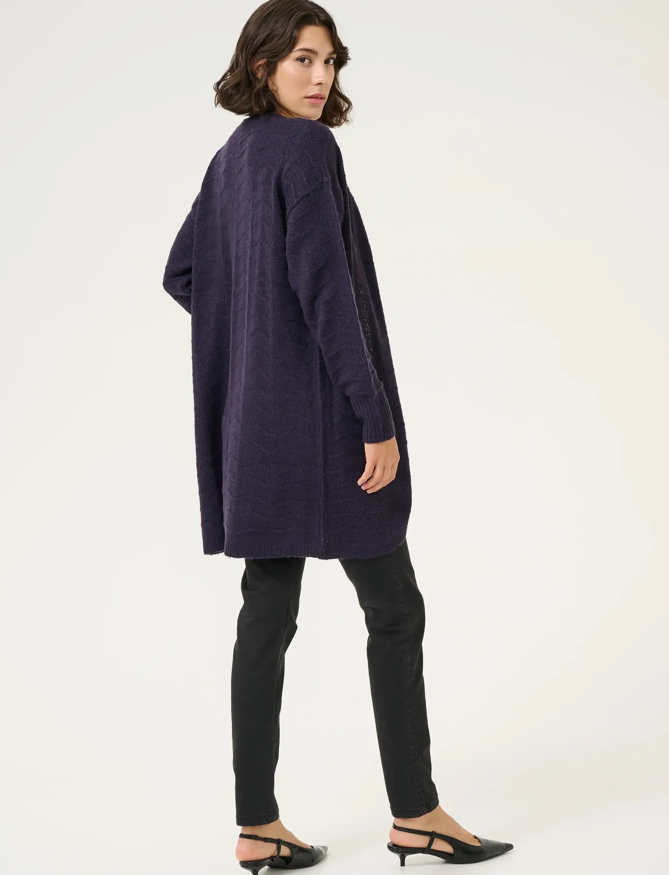 Kaffe - KAemria Knit Cardigan - kardiganid - dawn purple - 4