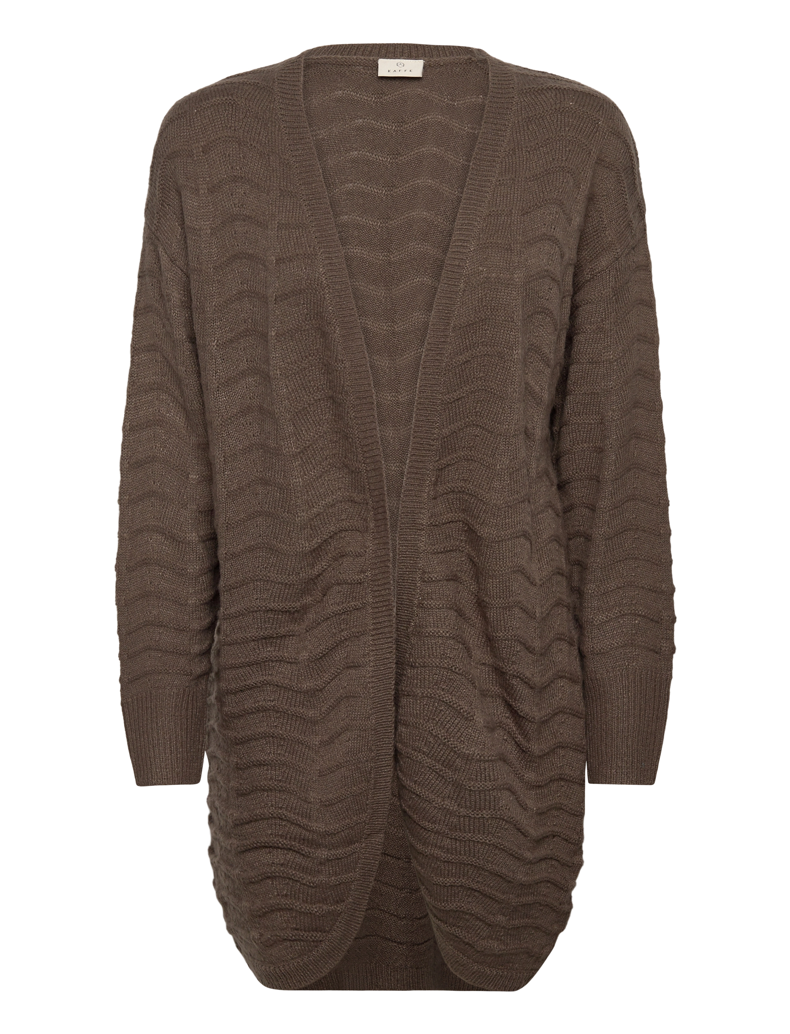 Kaffe KAemria Knit Cardigan - Cardigans - MAJOR BROWN / brown