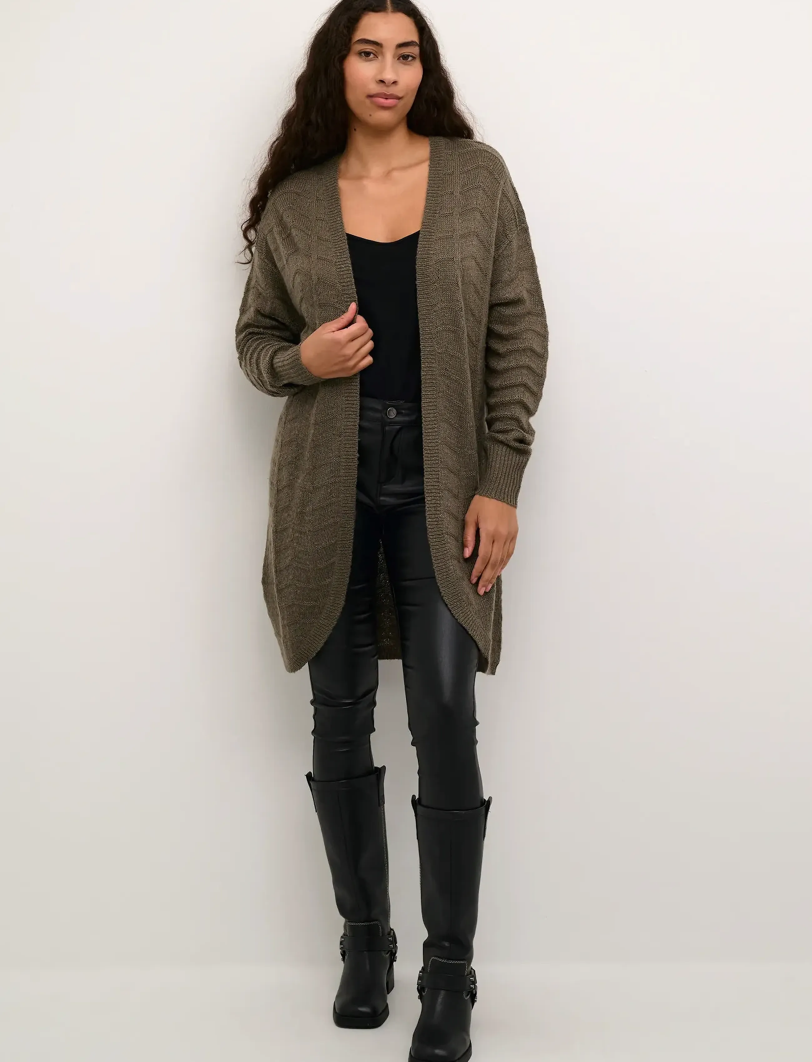 Kaffe - KAemria Knit Cardigan - strickjacken - major brown - 3
