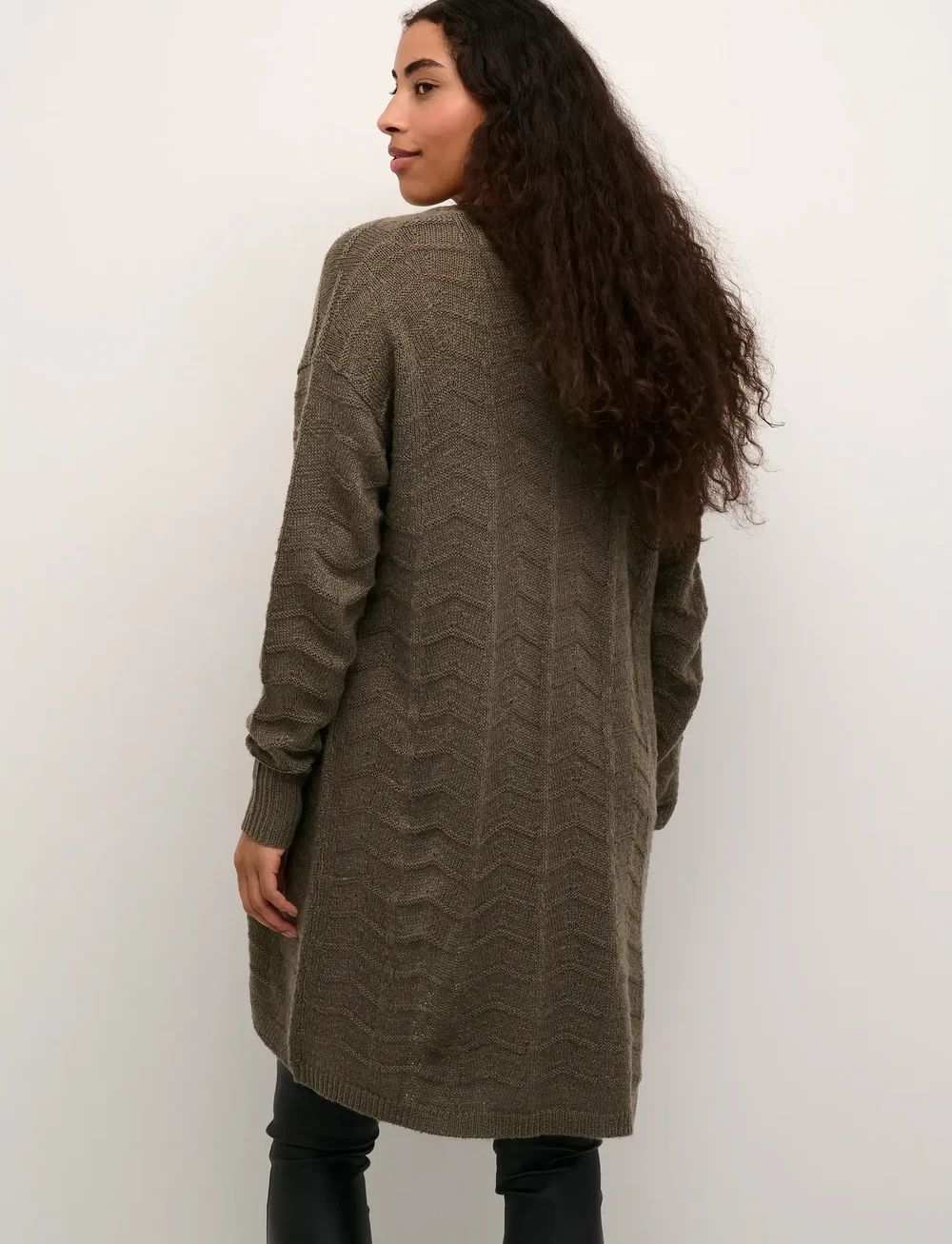 Kaffe - KAemria Knit Cardigan - cardigans - major brown - 4