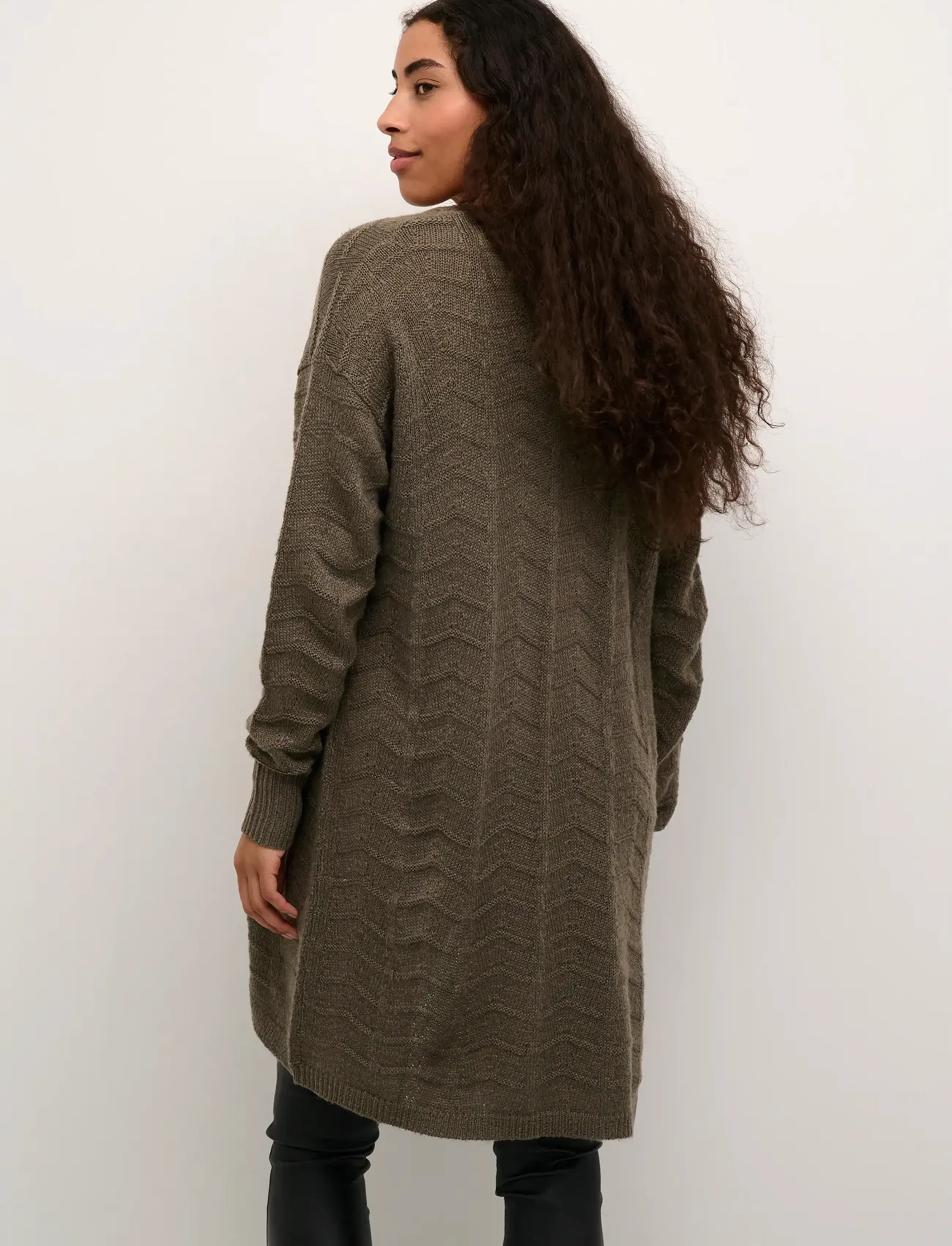 Kaffe - KAemria Knit Cardigan - strickjacken - major brown - 4