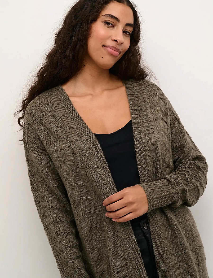 Kaffe - KAemria Knit Cardigan - strickjacken - major brown - 5