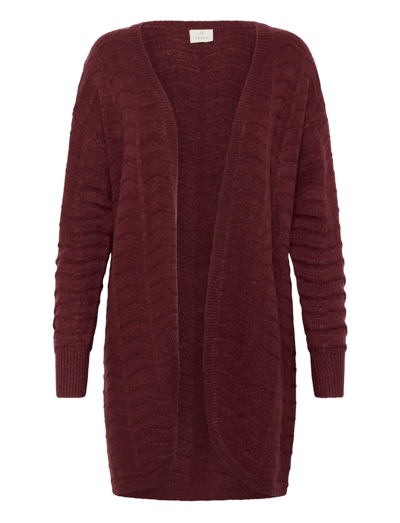 Kaffe KAemria Knit Cardigan - Cardigans - WINDSOR WINE / burgundy