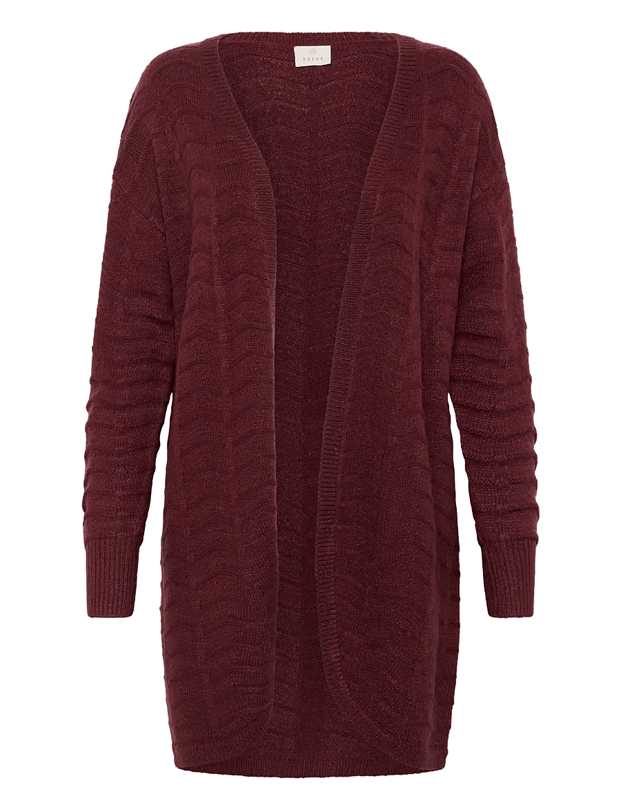 Kaffe - KAemria Knit Cardigan - kardigani - windsor wine - 1