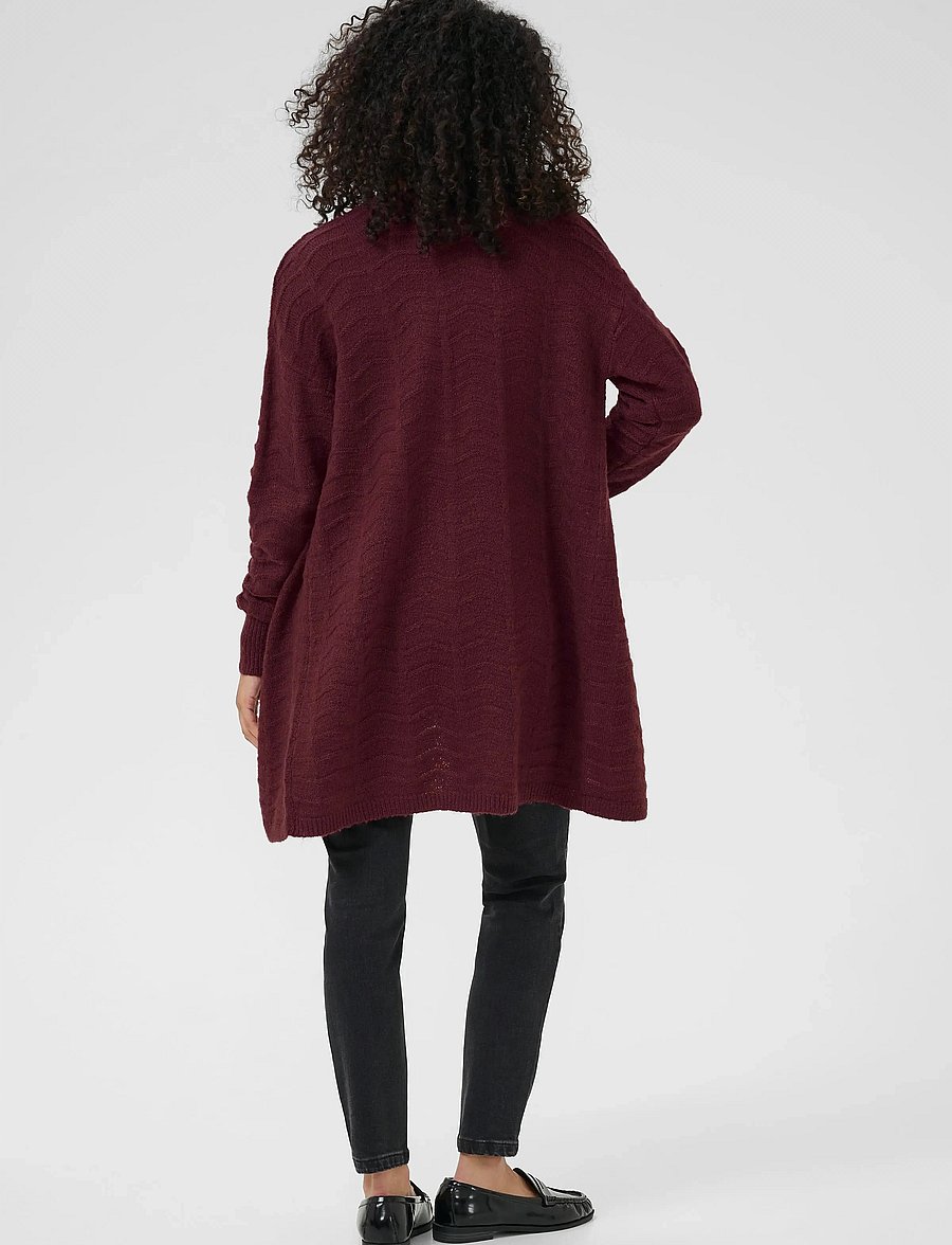 Kaffe - KAemria Knit Cardigan - kardigani - windsor wine - 4
