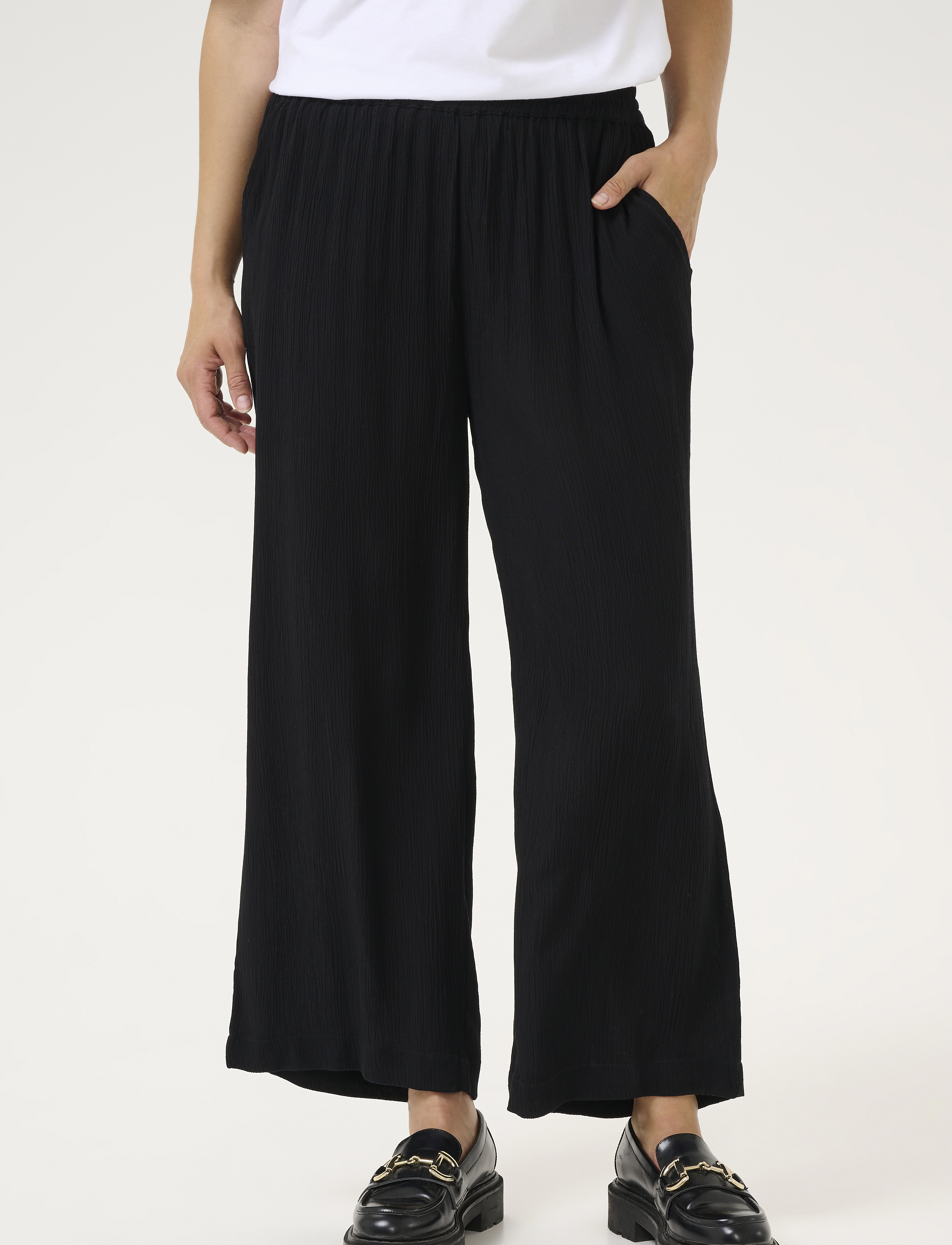 Kaffe Kadacia Amber Pants, 34, Black, Bukser > Brede Ben, Dame