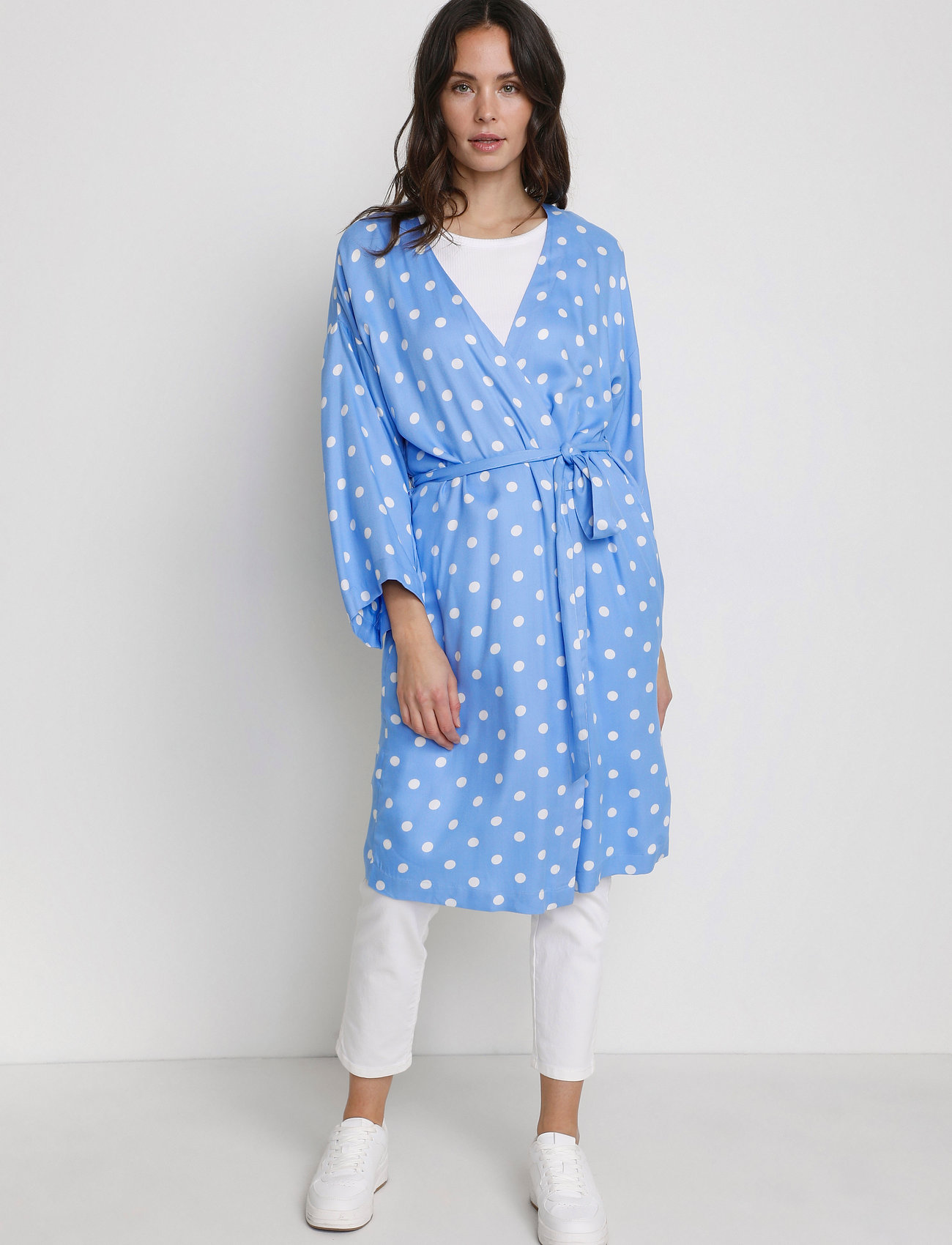 Kaffe - KAsirra Kimono - vista blue/ chalk dot - 3
