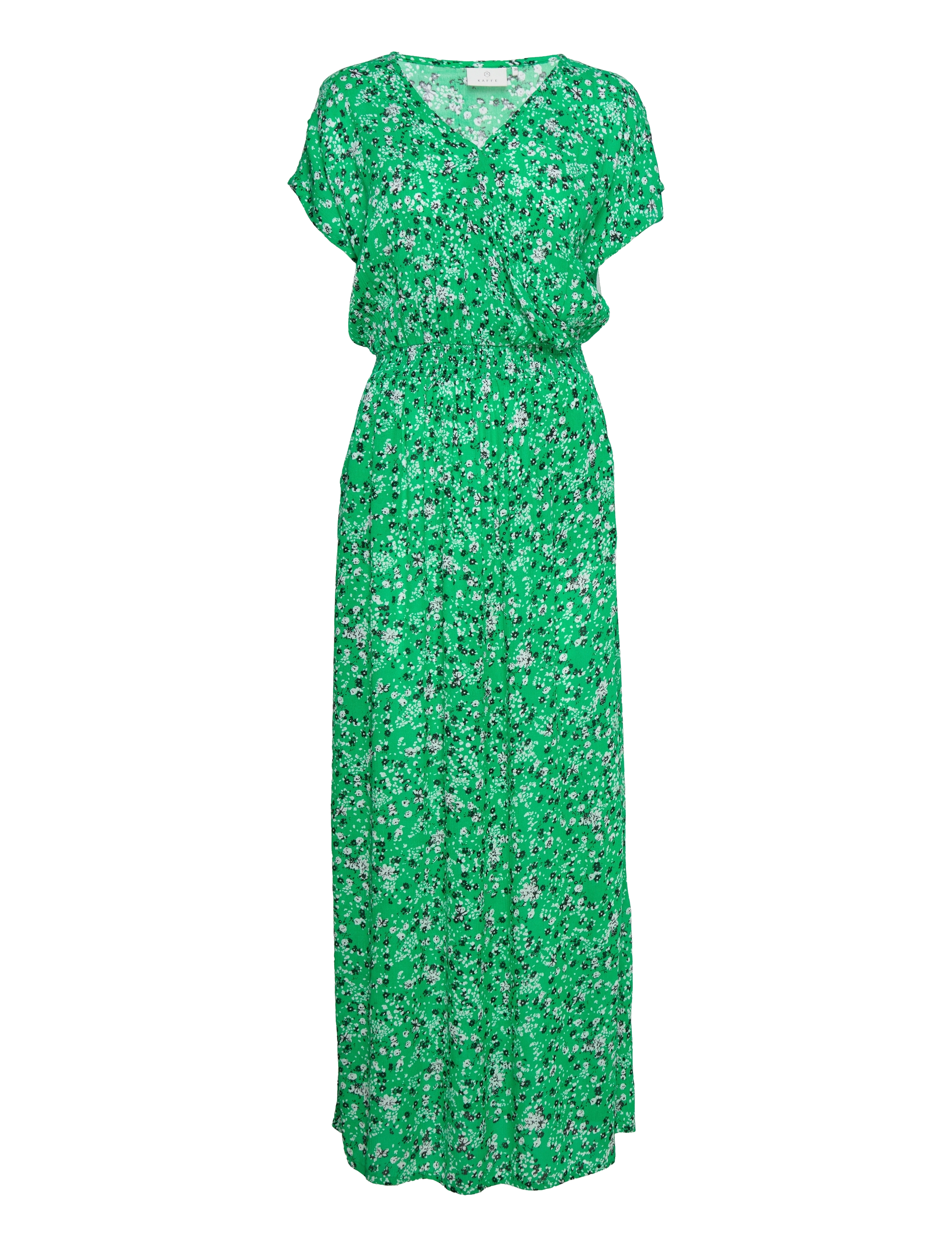 KAvilia Amber Maxi Dress - BRIGHT GREEN - BLACK FLOWER