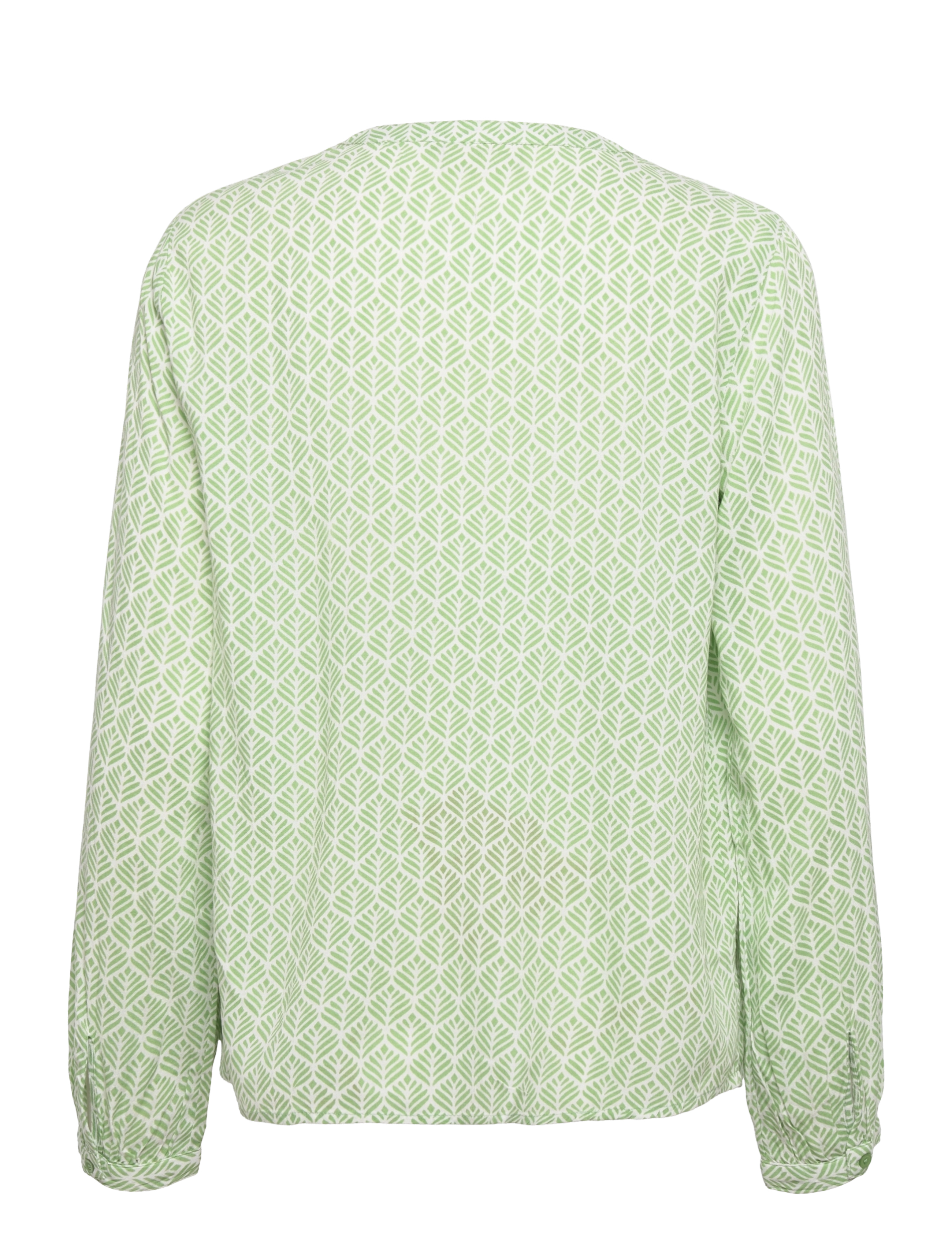 Kaffe - KAfalina Blouse - chalk/ fair green fan print - 1