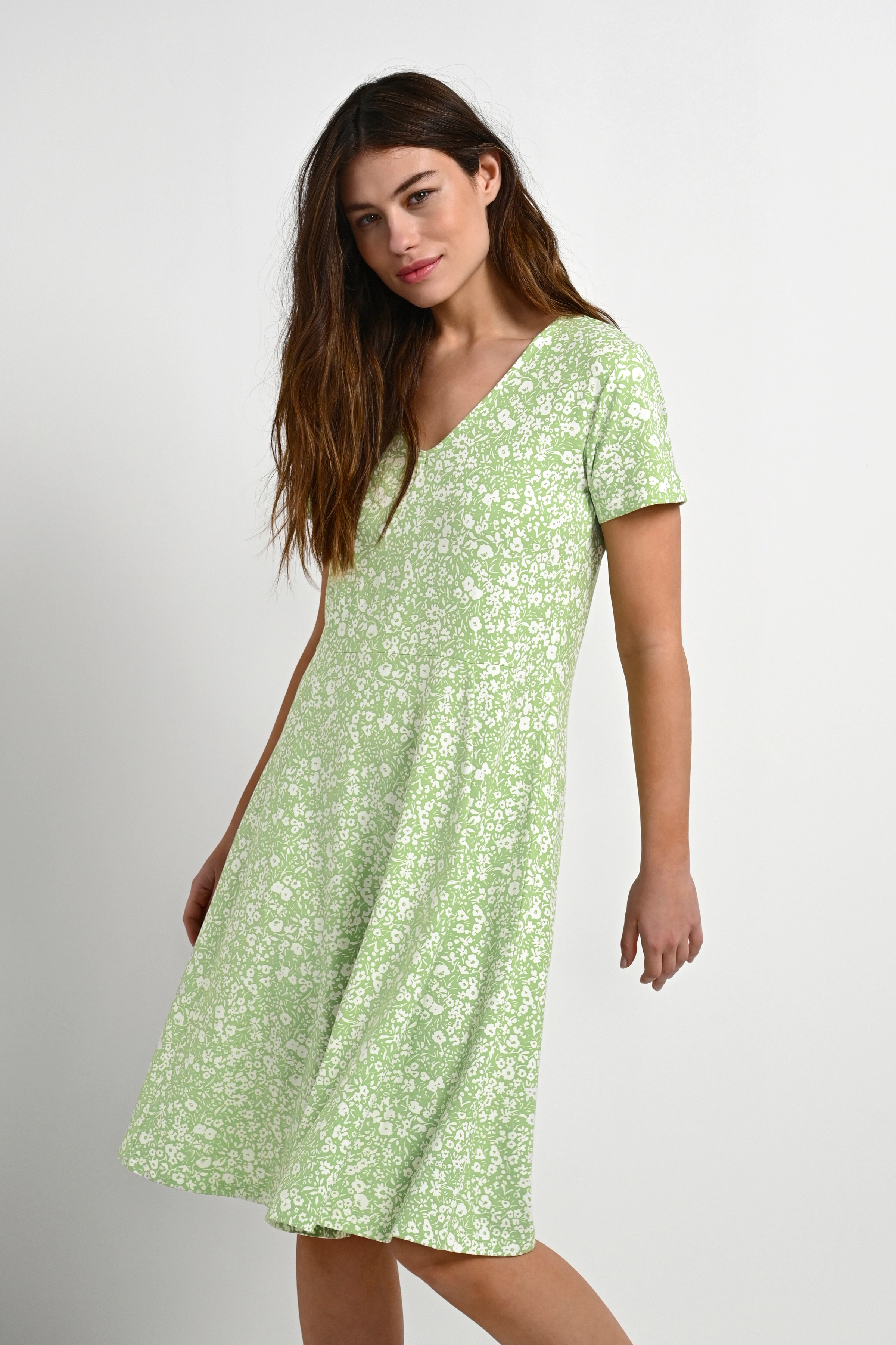 Kaffe - KAcelima Dress - fair green / chalk flowers - 2