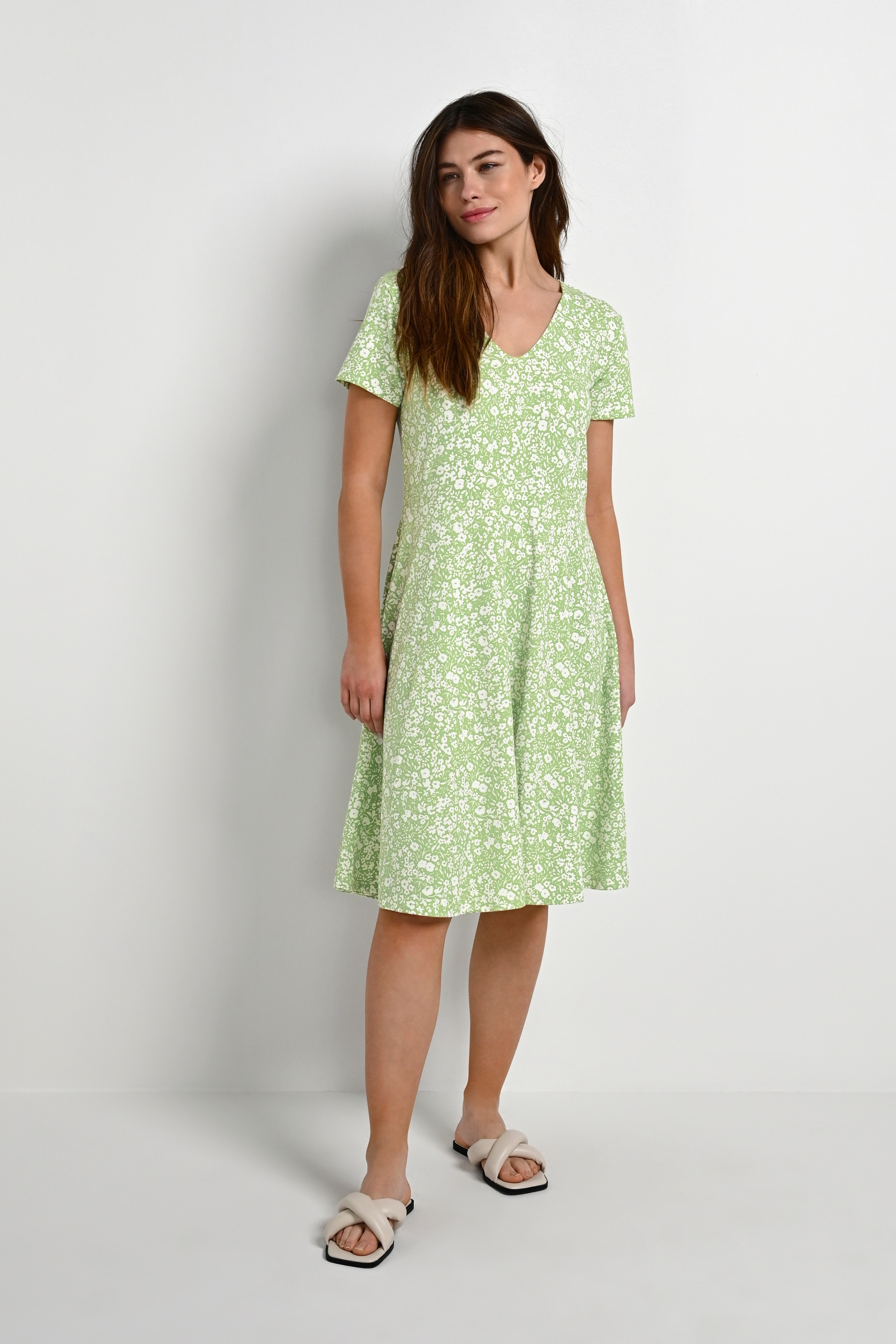 Kaffe - KAcelima Dress - fair green / chalk flowers - 3