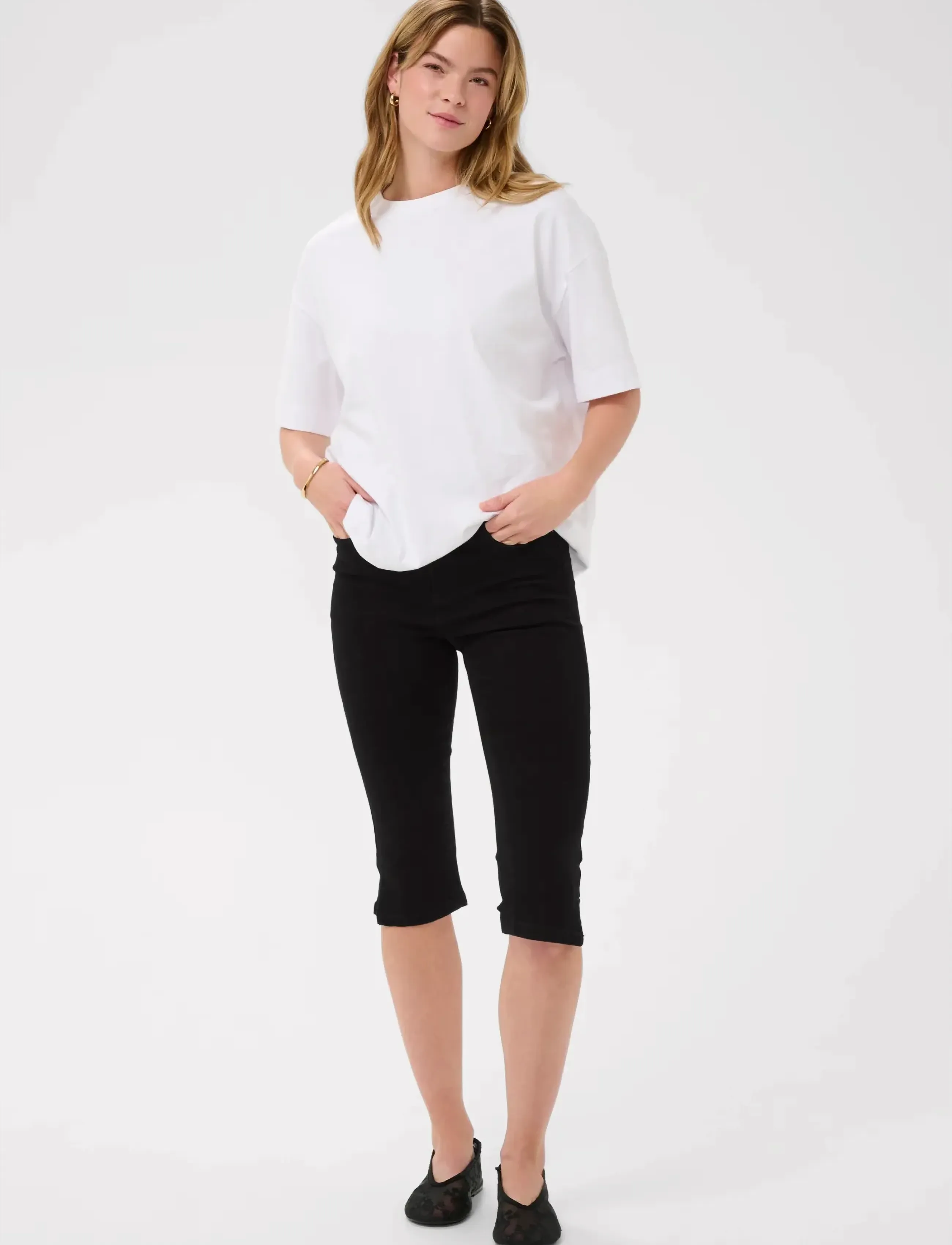 Kaffe - KAzelina capri Jeans - capri bukser - black deep - 3