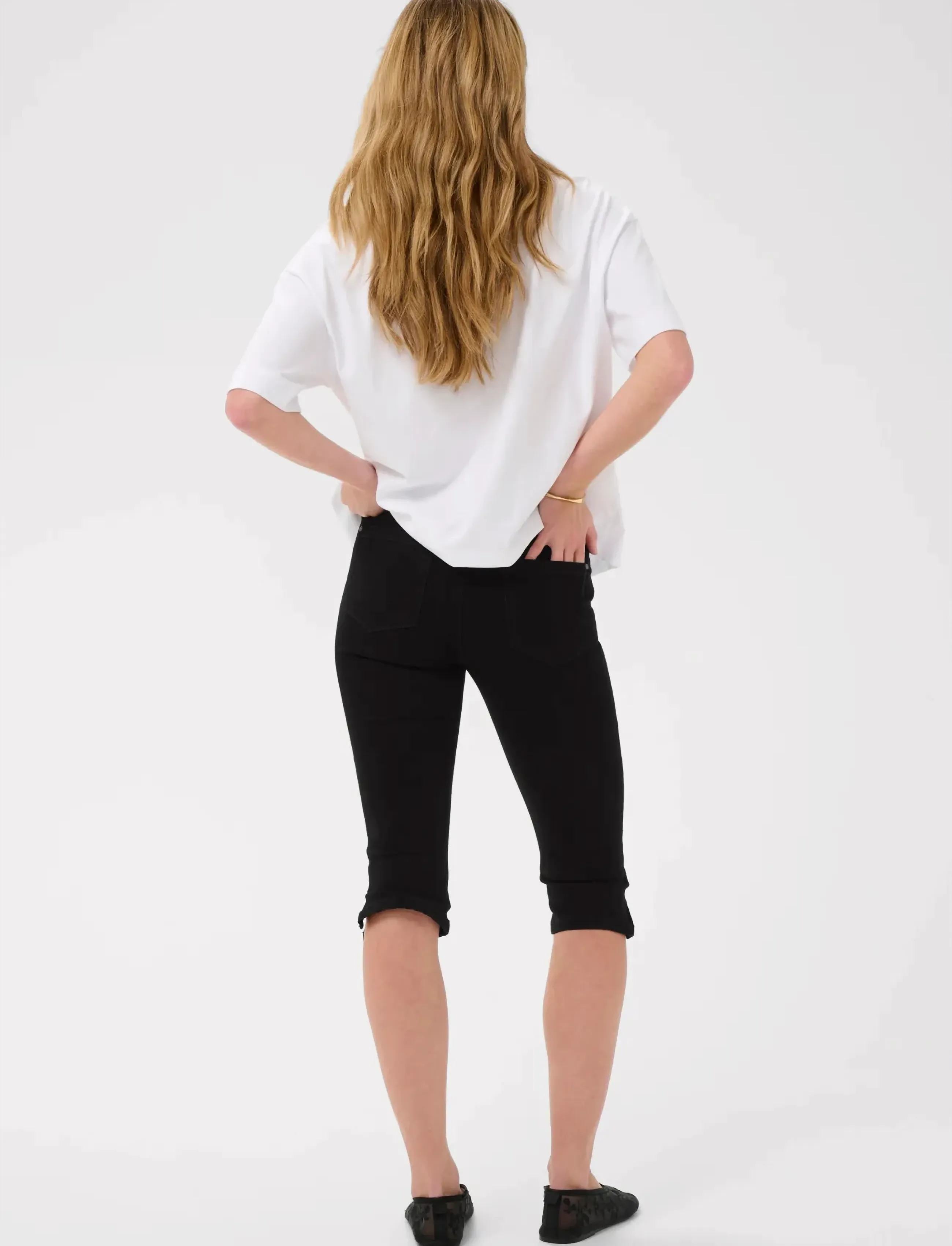 Kaffe - KAzelina capri Jeans - capri bukser - black deep - 4