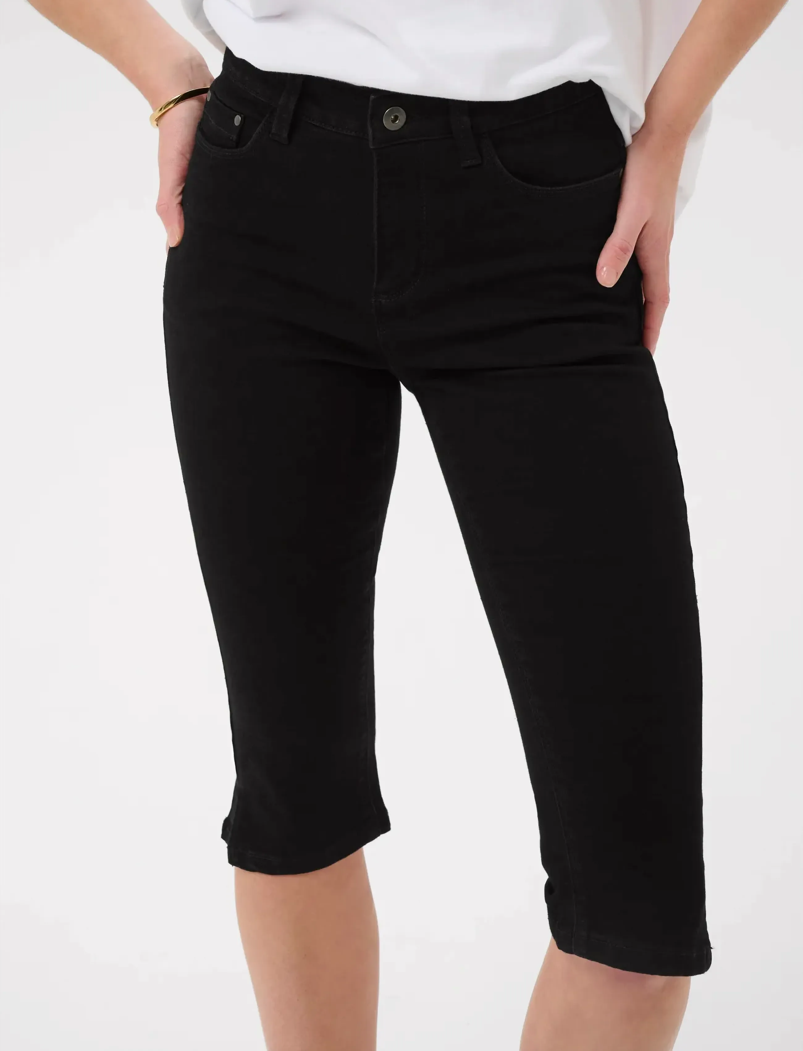 Kaffe - KAzelina capri Jeans - capri bukser - black deep - 5