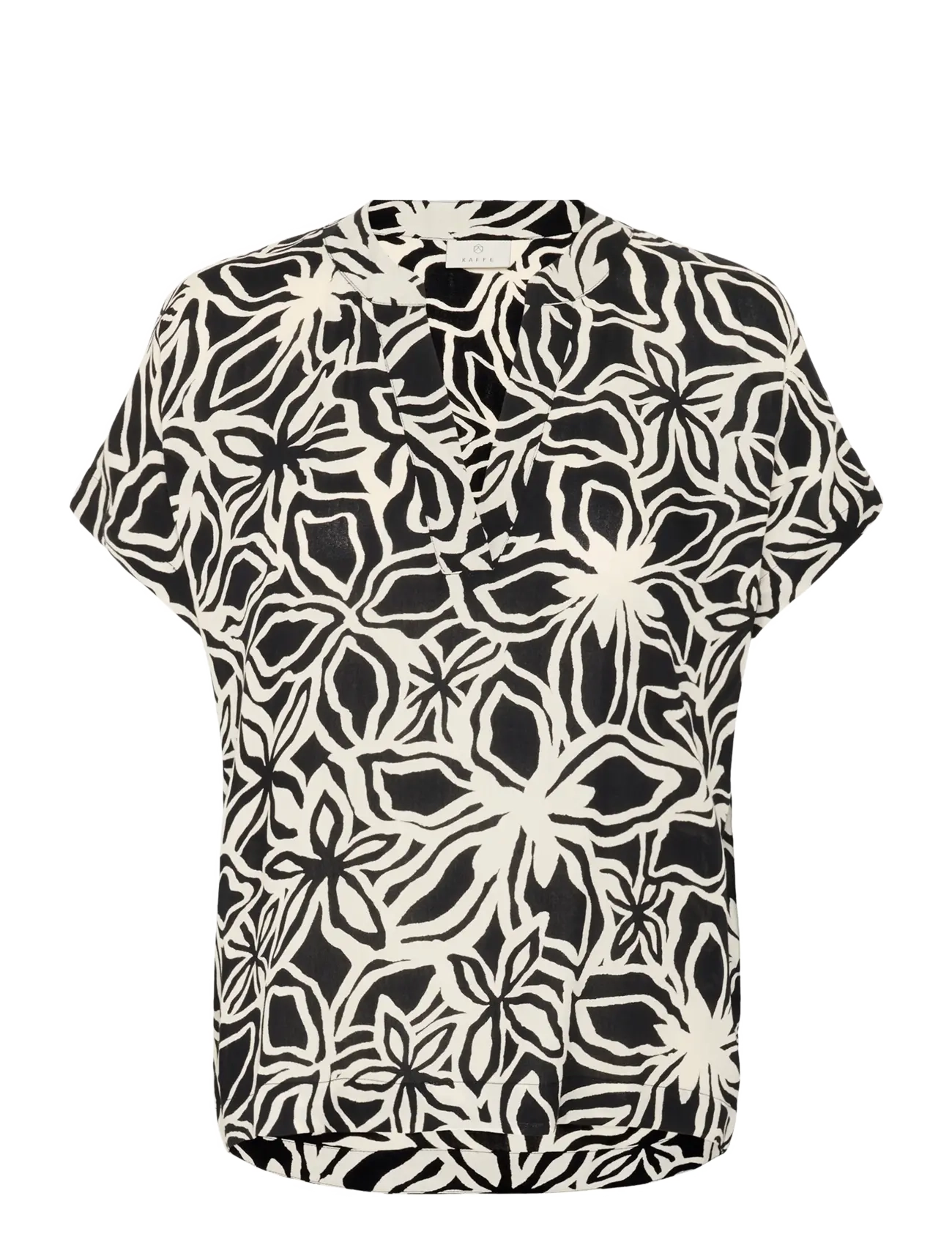 BLACK / LIGHT BEIGE FLOWER