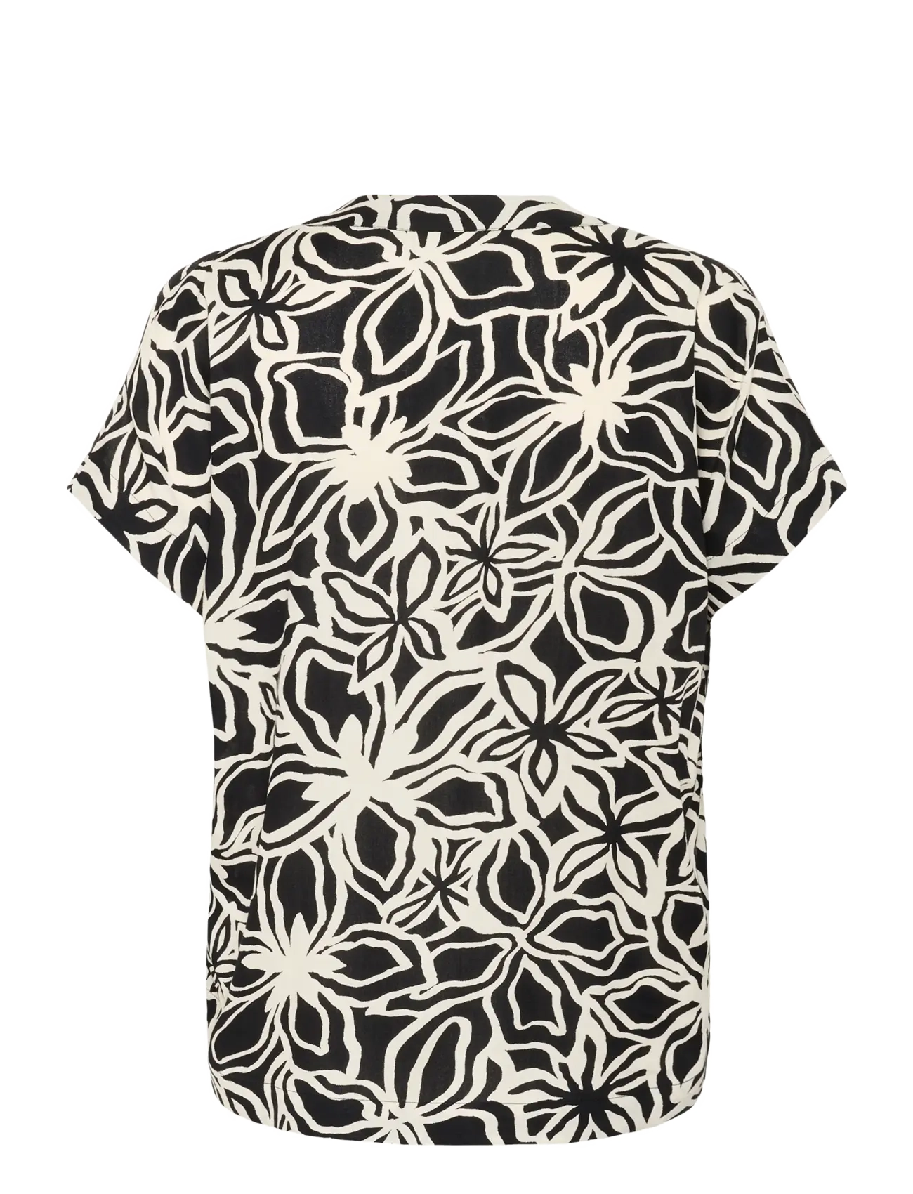 Kaffe - KAano Blouse - palaidinės trumpomis rankovėmis - black / light beige flower - 2