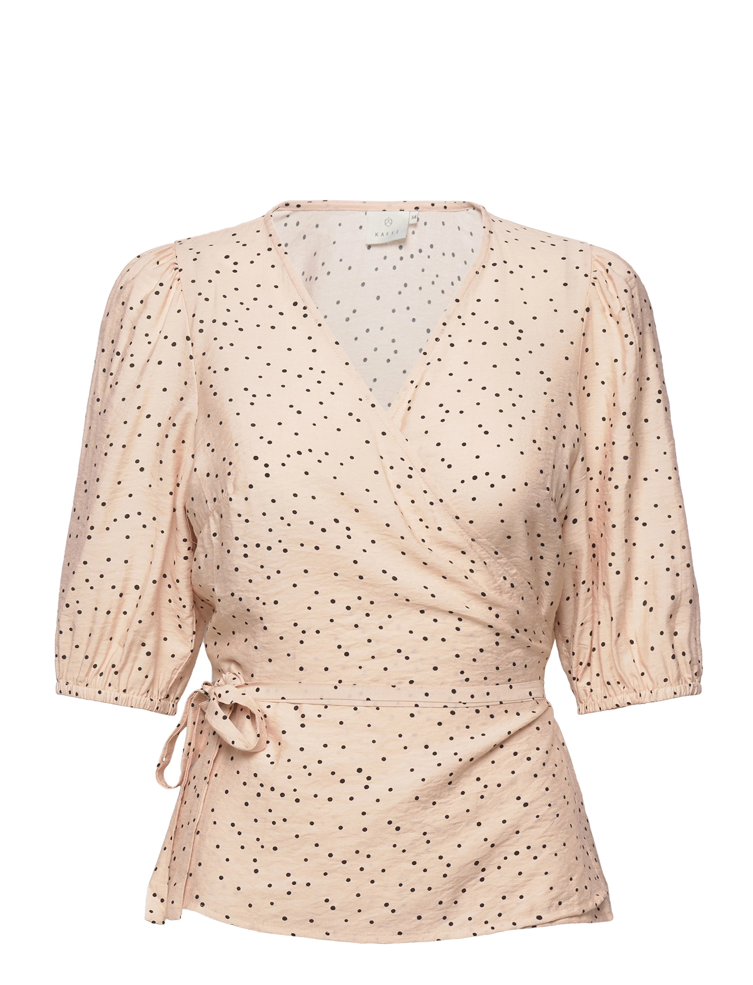 Kaffe - KAdidi Wrap Blouse - broken white / black dot - 0