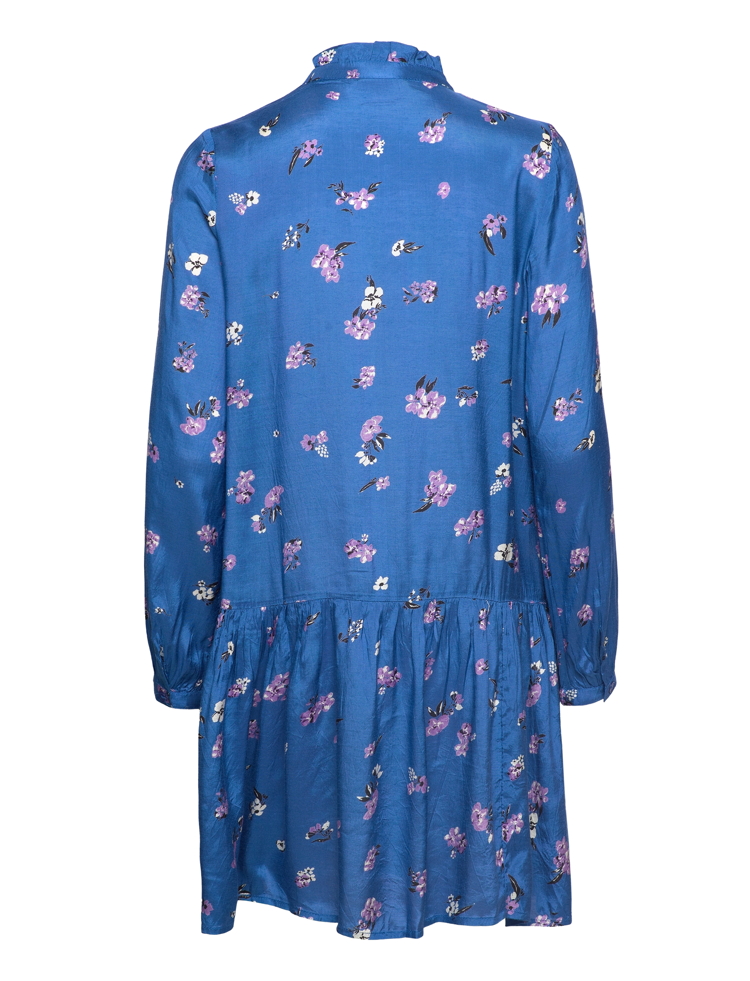 Kaffe - KAjava short Dress - blue - brown flowers - 1
