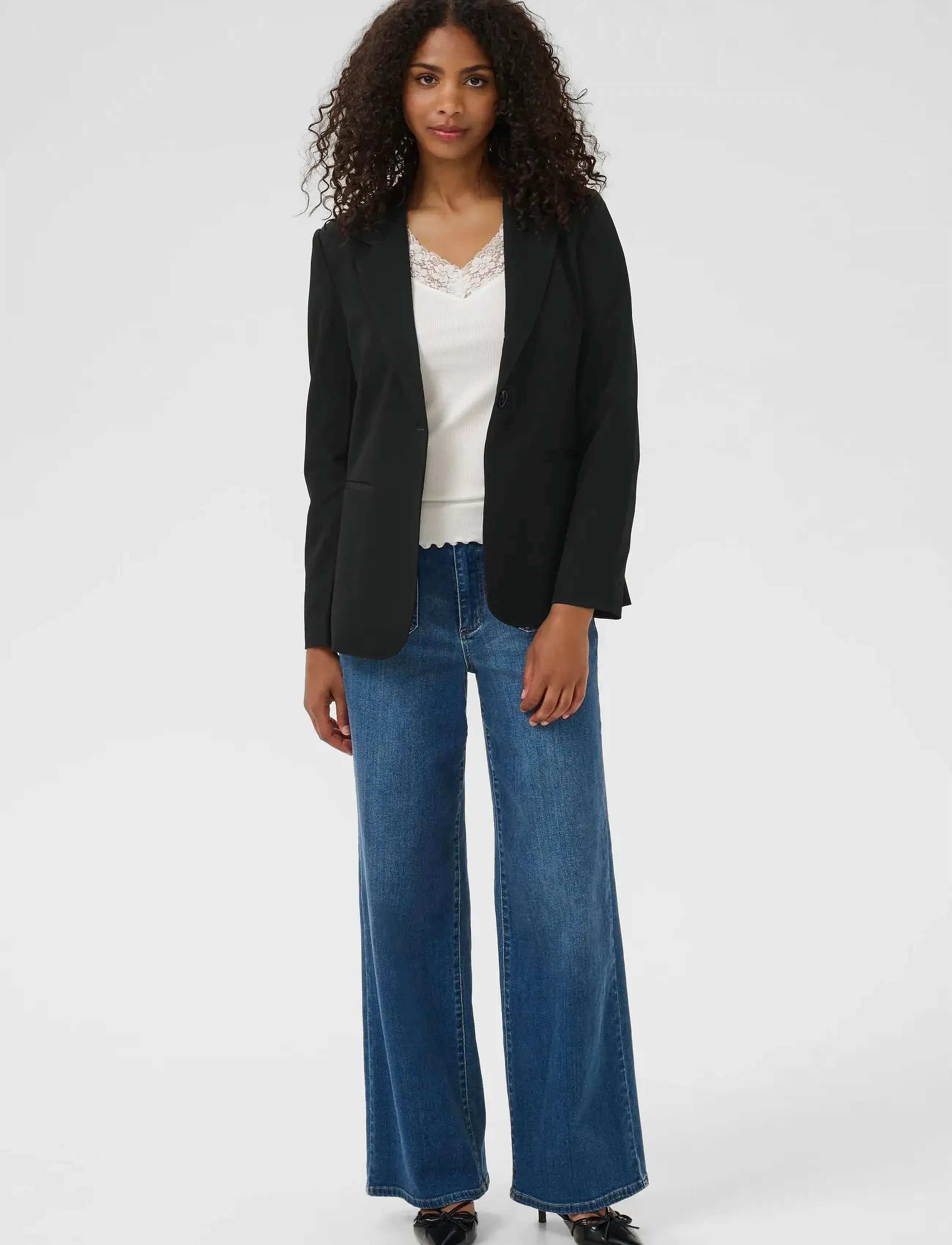 Kaffe - KAsakura Blazer - festklær til outlet-priser - black deep - 3