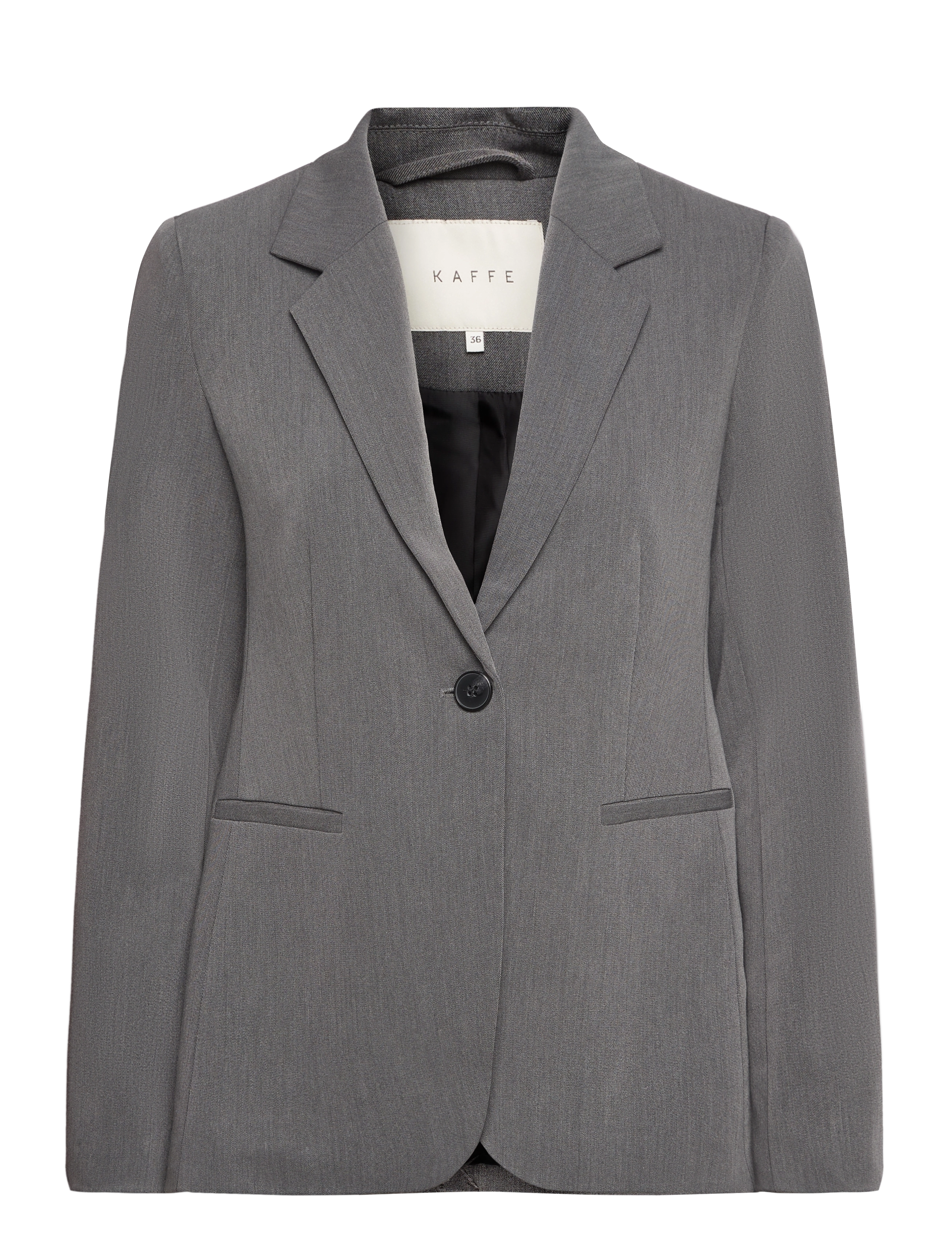 Kaffe KAsakura Blazer - Kläder - DARK GREY MELANGE / grey