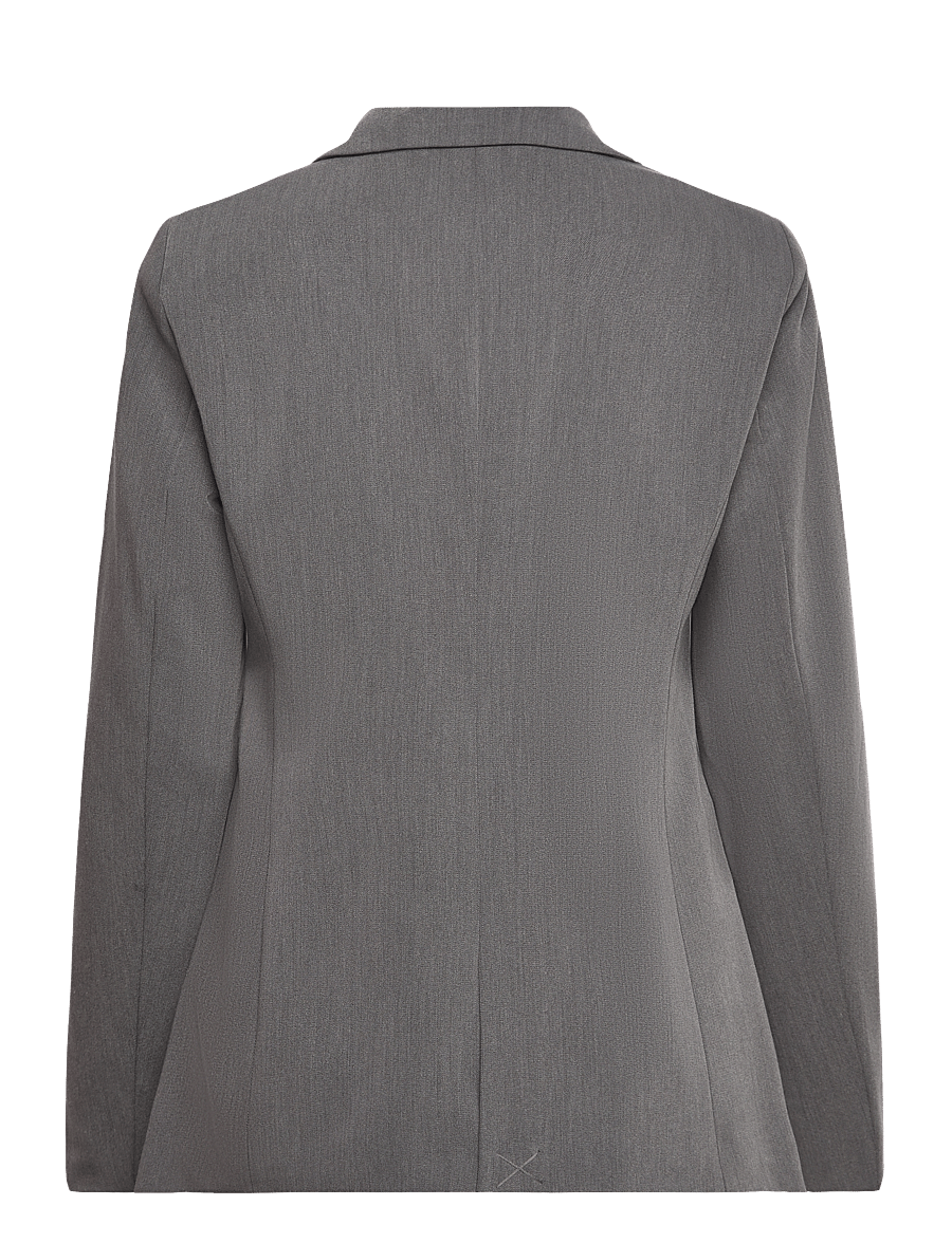 Kaffe - KAsakura Blazer - enkelknäppta kavajer - dark grey melange - 2