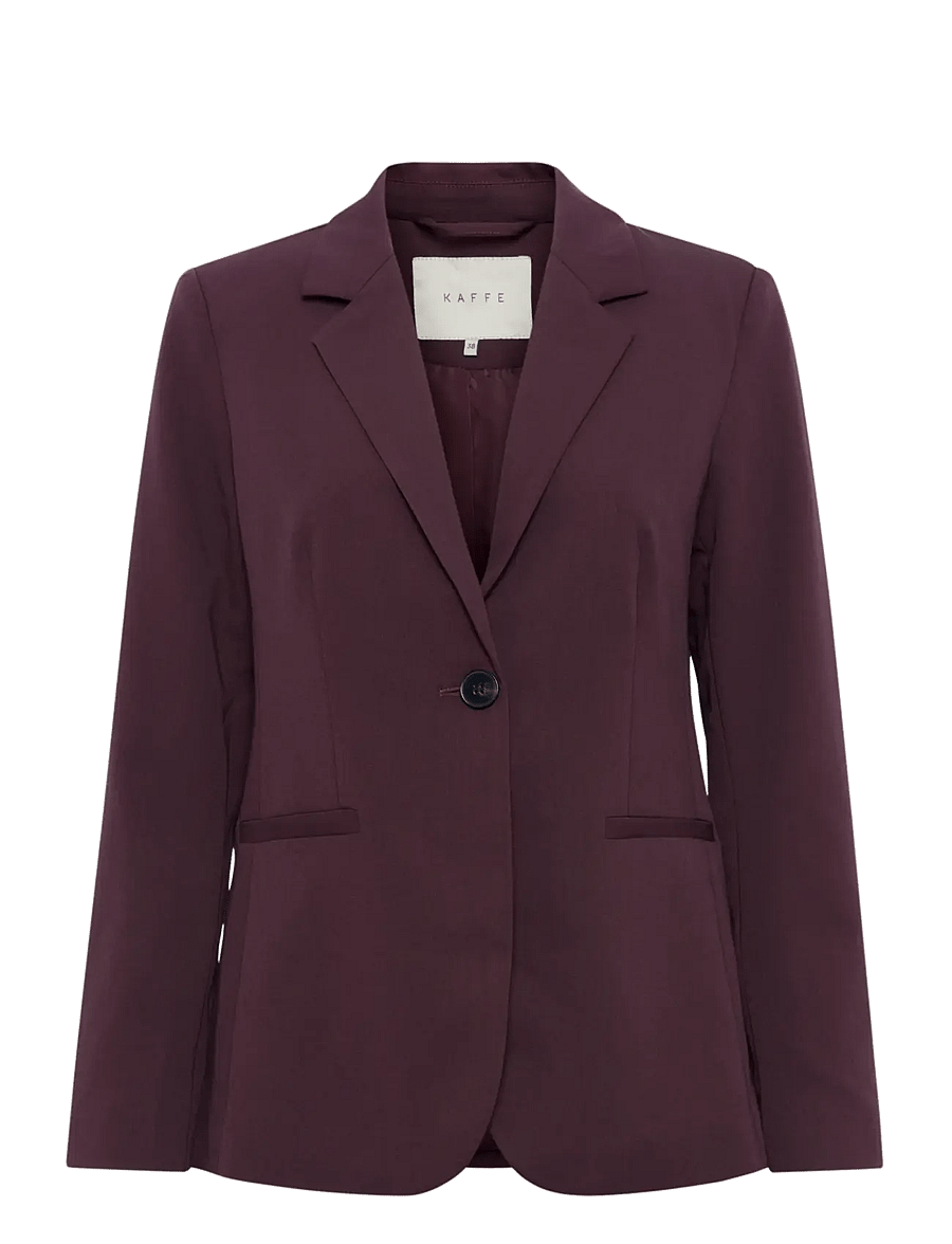 Kaffe - KAsakura Blazer - enkelknäppta kavajer - fudge - 0