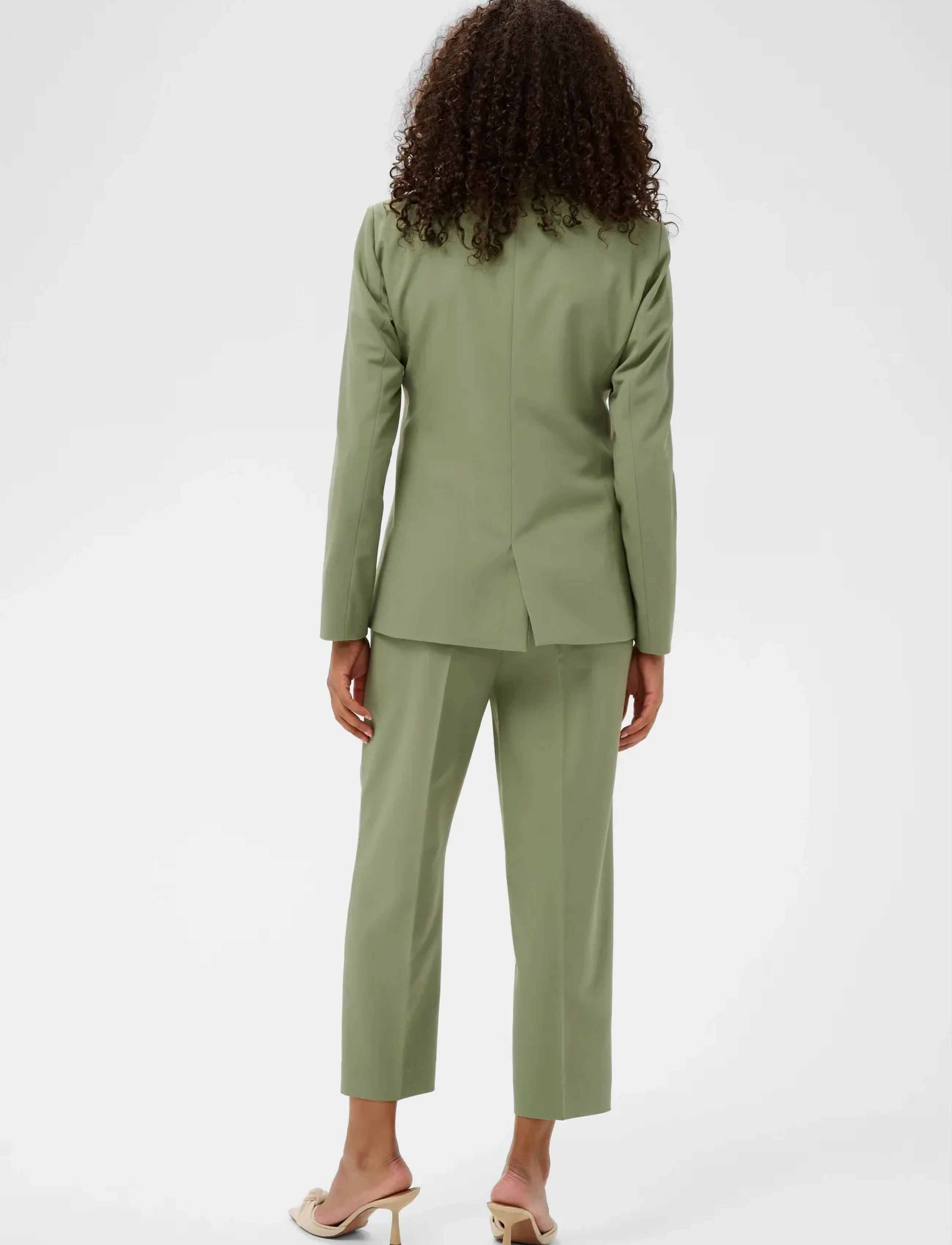 Kaffe - KAsakura Blazer - enkelknäppta kavajer - sea spray - 4