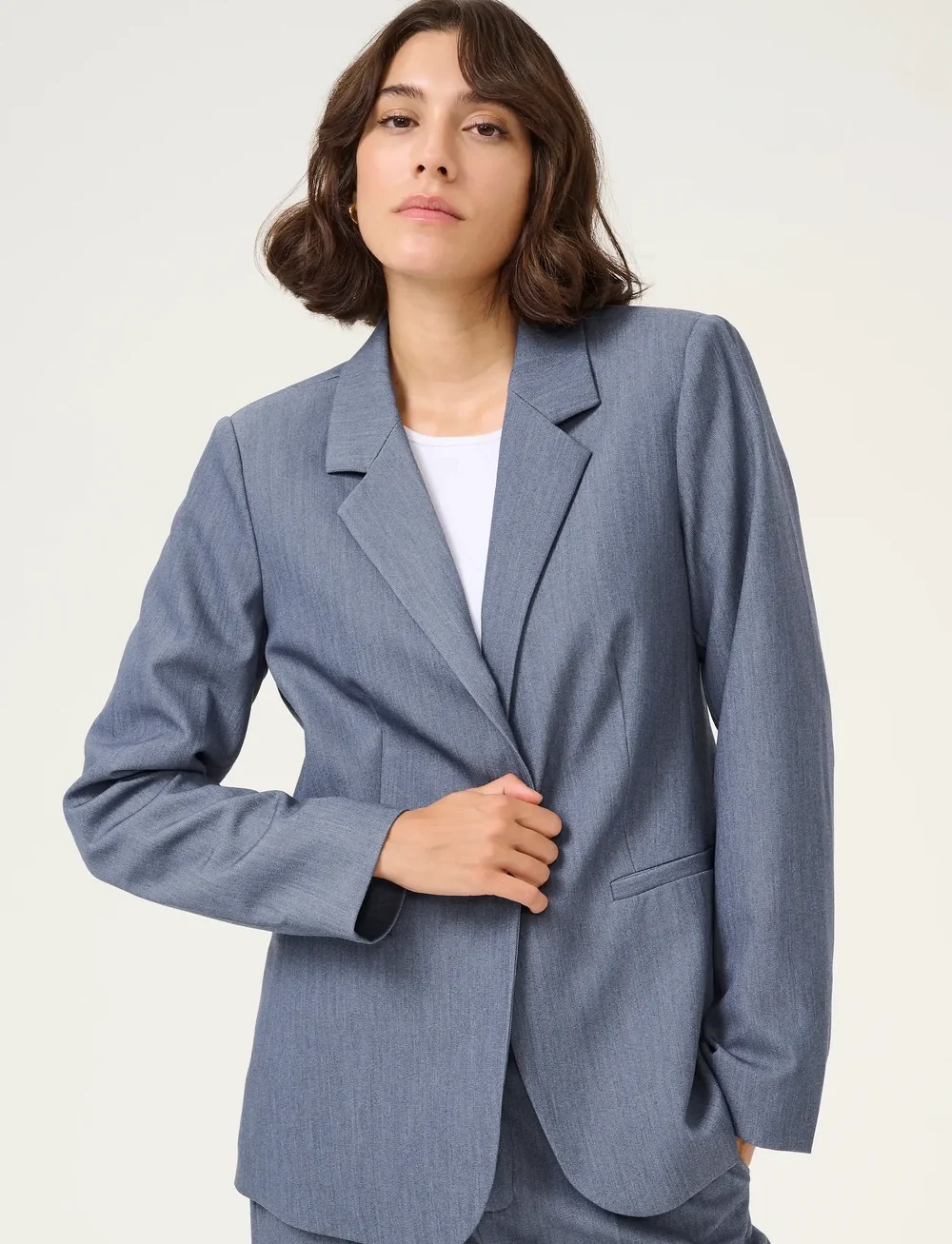 Kaffe - KAsakura Blazer - enkeltradede blazere - vintage indigo - 0