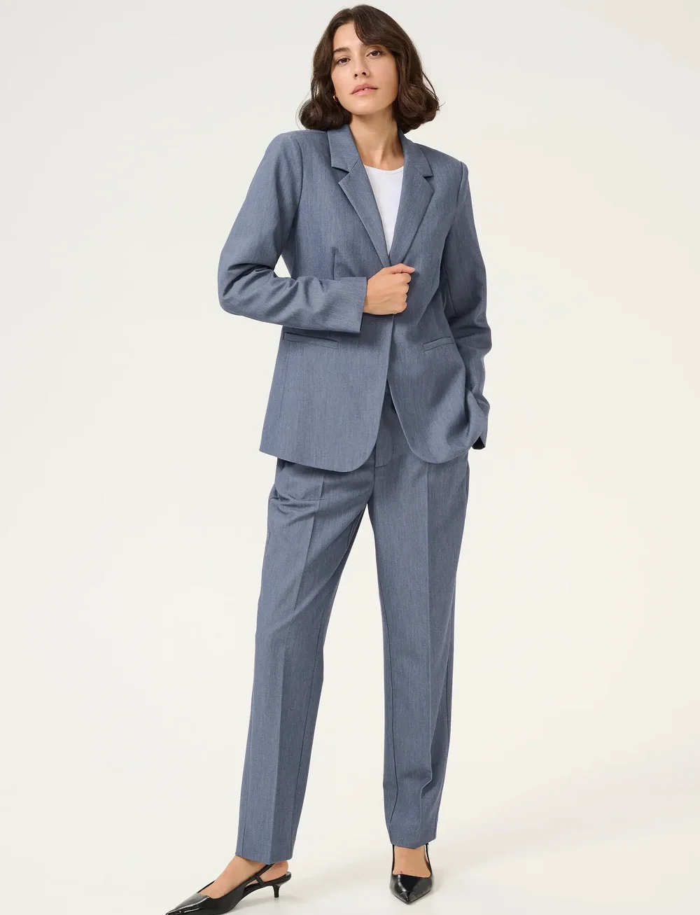 Kaffe - KAsakura Blazer - enkeltradede blazere - vintage indigo - 3