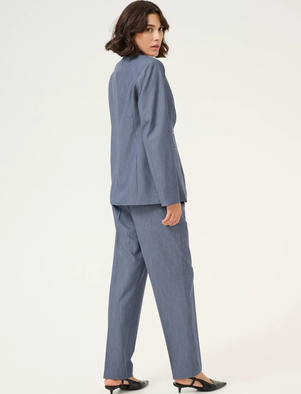 Kaffe - KAsakura Blazer - enkeltradede blazere - vintage indigo - 4