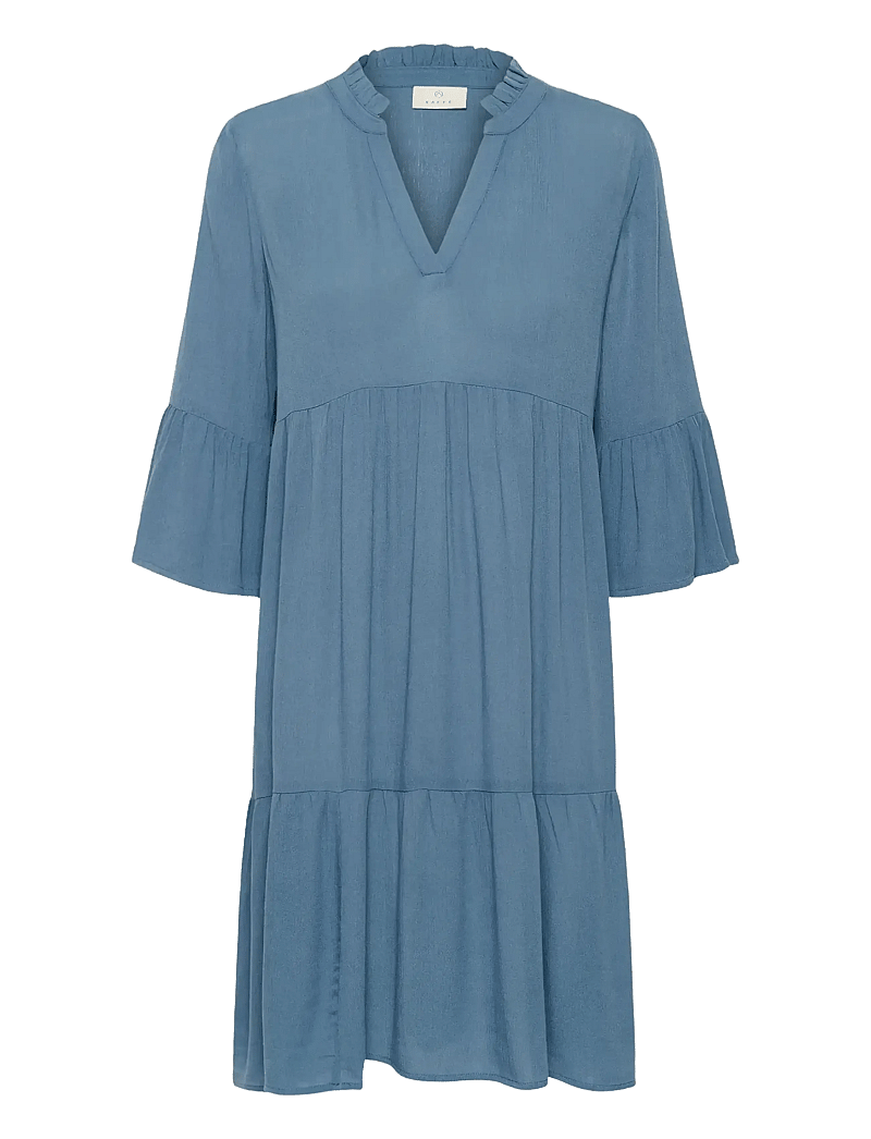 Kaffe - KAmarianah Amber Dress - skjortklänningar - bering sea - 1