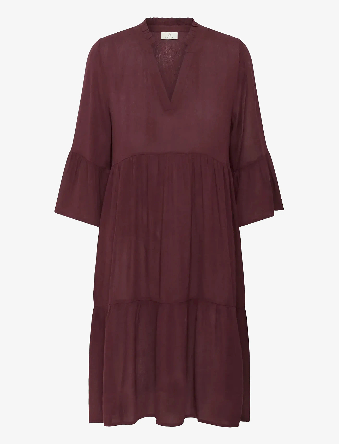 Kaffe - KAmarianah Amber Dress - skjortklänningar - windsor wine - 1