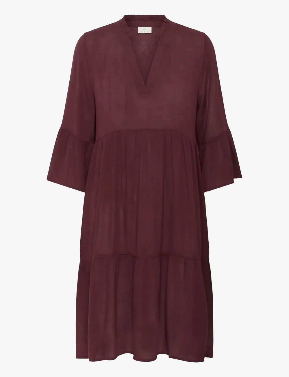 Kaffe - KAmarianah Amber Dress - skjortekjoler - windsor wine - 1