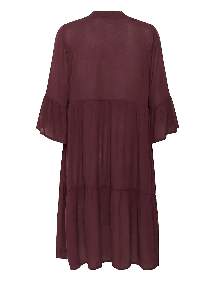 Kaffe - KAmarianah Amber Dress - skjortklänningar - windsor wine - 2
