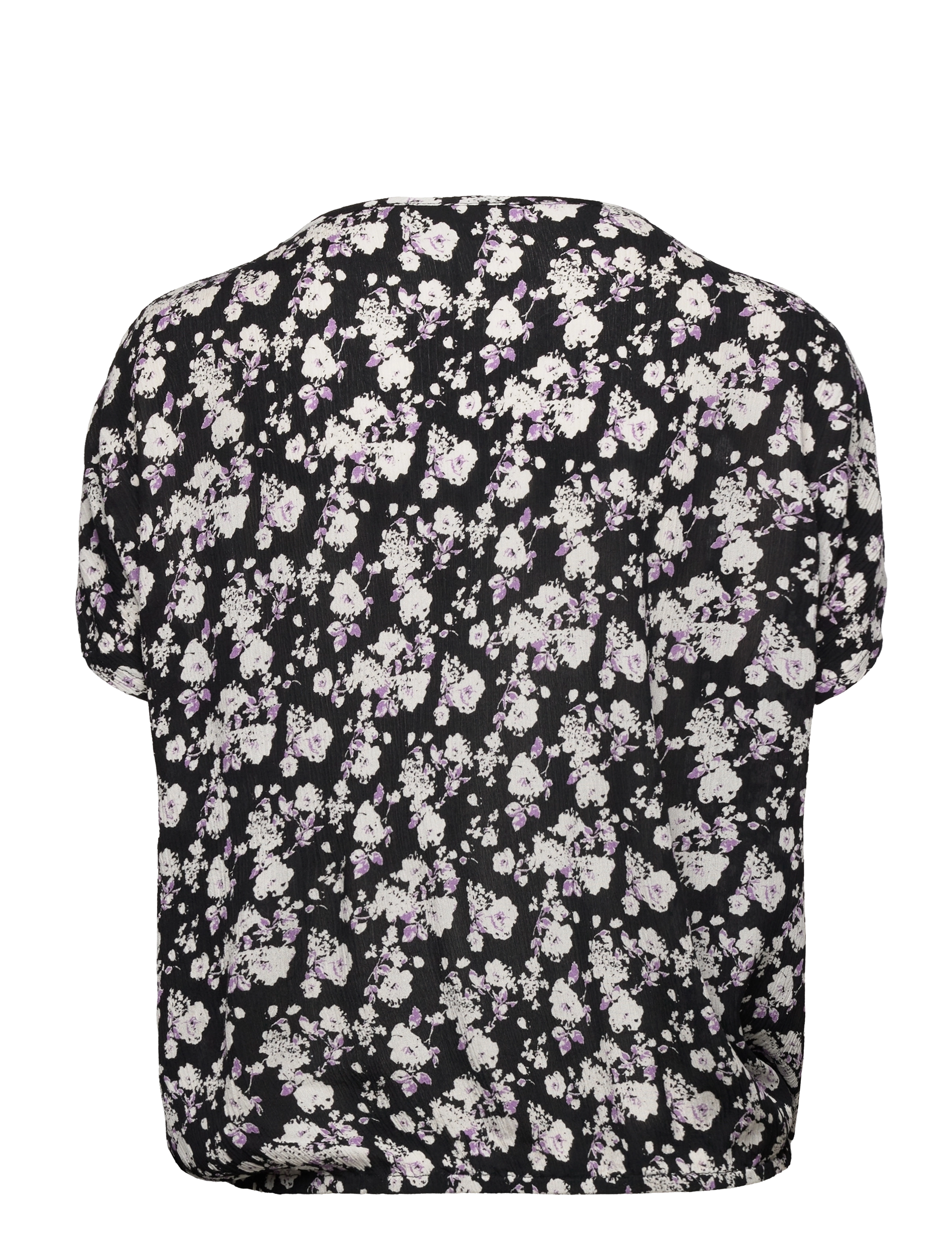 Kaffe - KAhedvika Amber Blouse - black - chalk/purple flower - 2