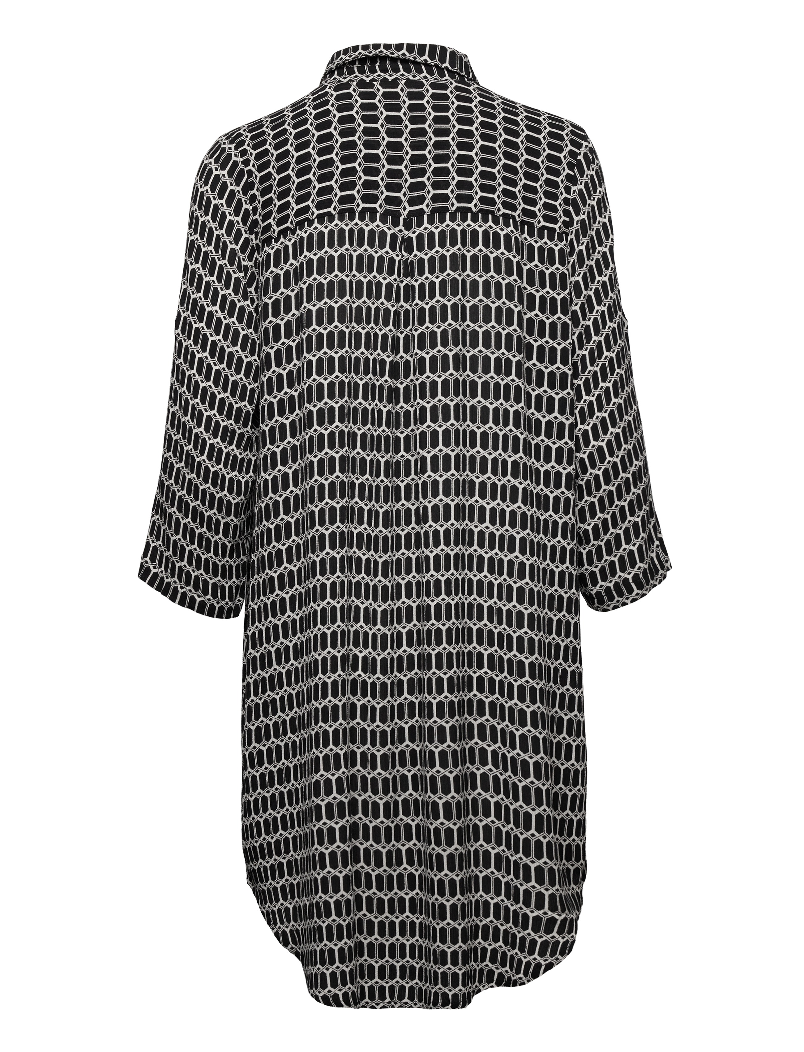 Kaffe - KAhildur Amber Shirt Dress - black / chalk graphic print - 1