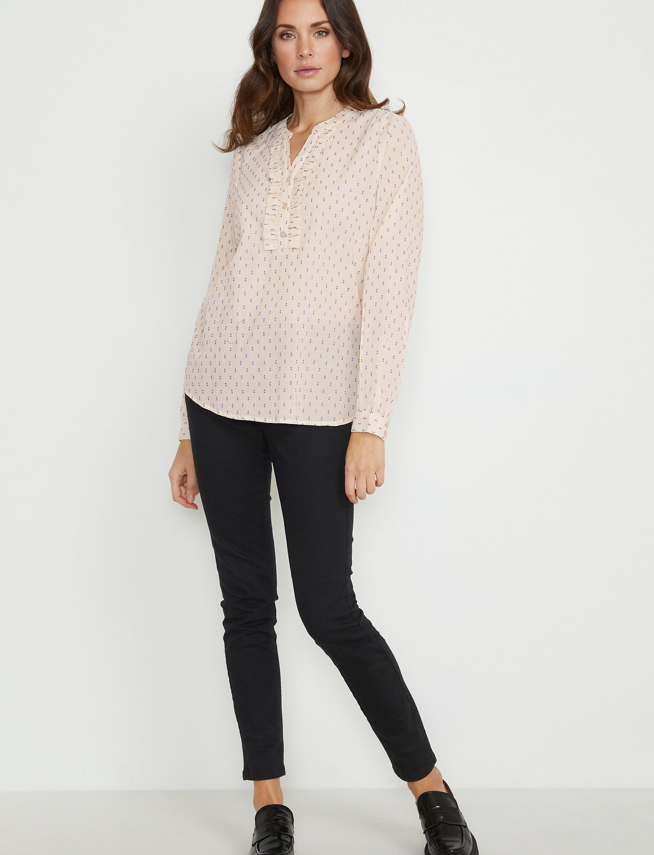 Kaffe - KAvisina Blouse - sand dollar / blue dot - 3