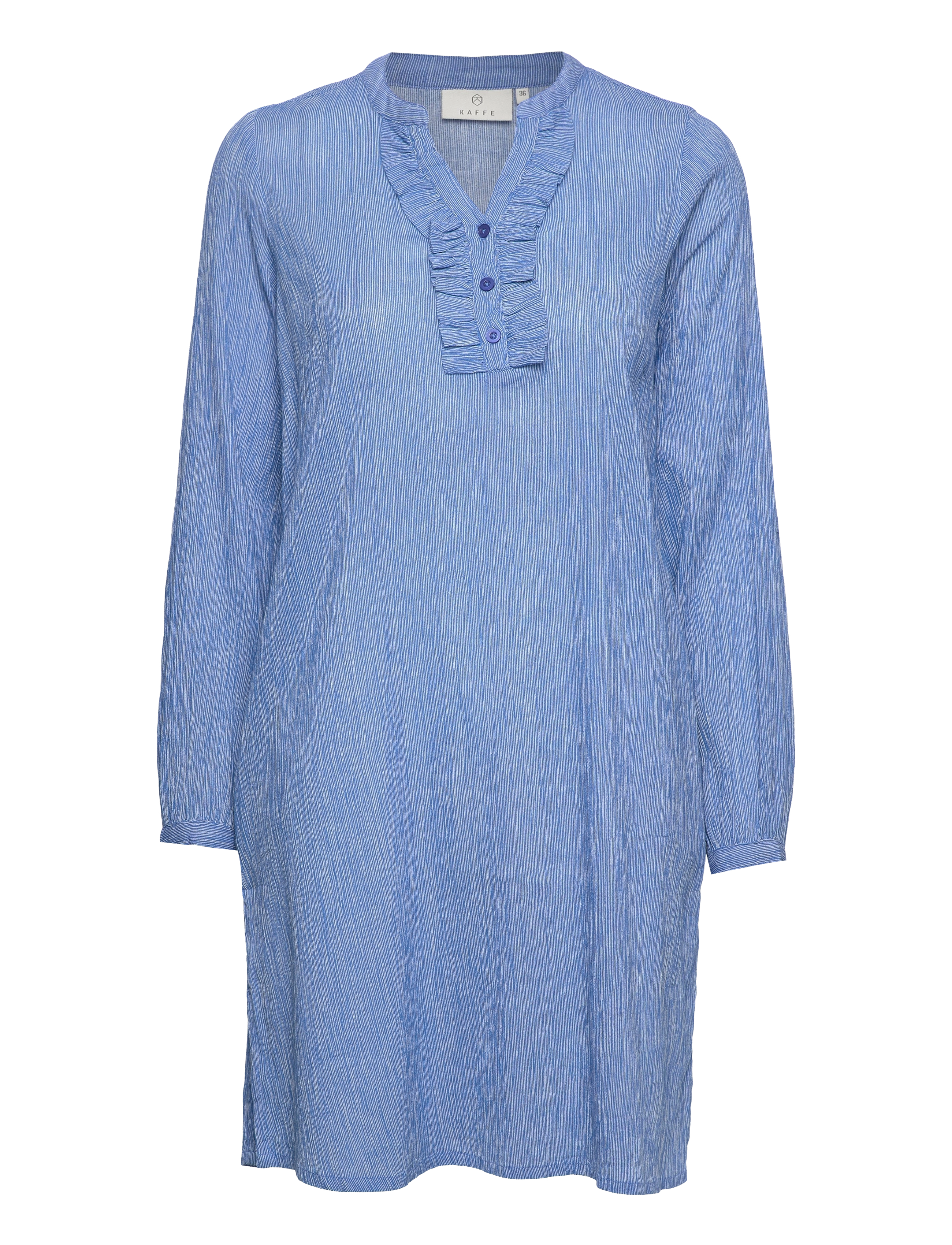 Kaffe - KAvivian Frill Tunic - french blue / chalk stripe - 0