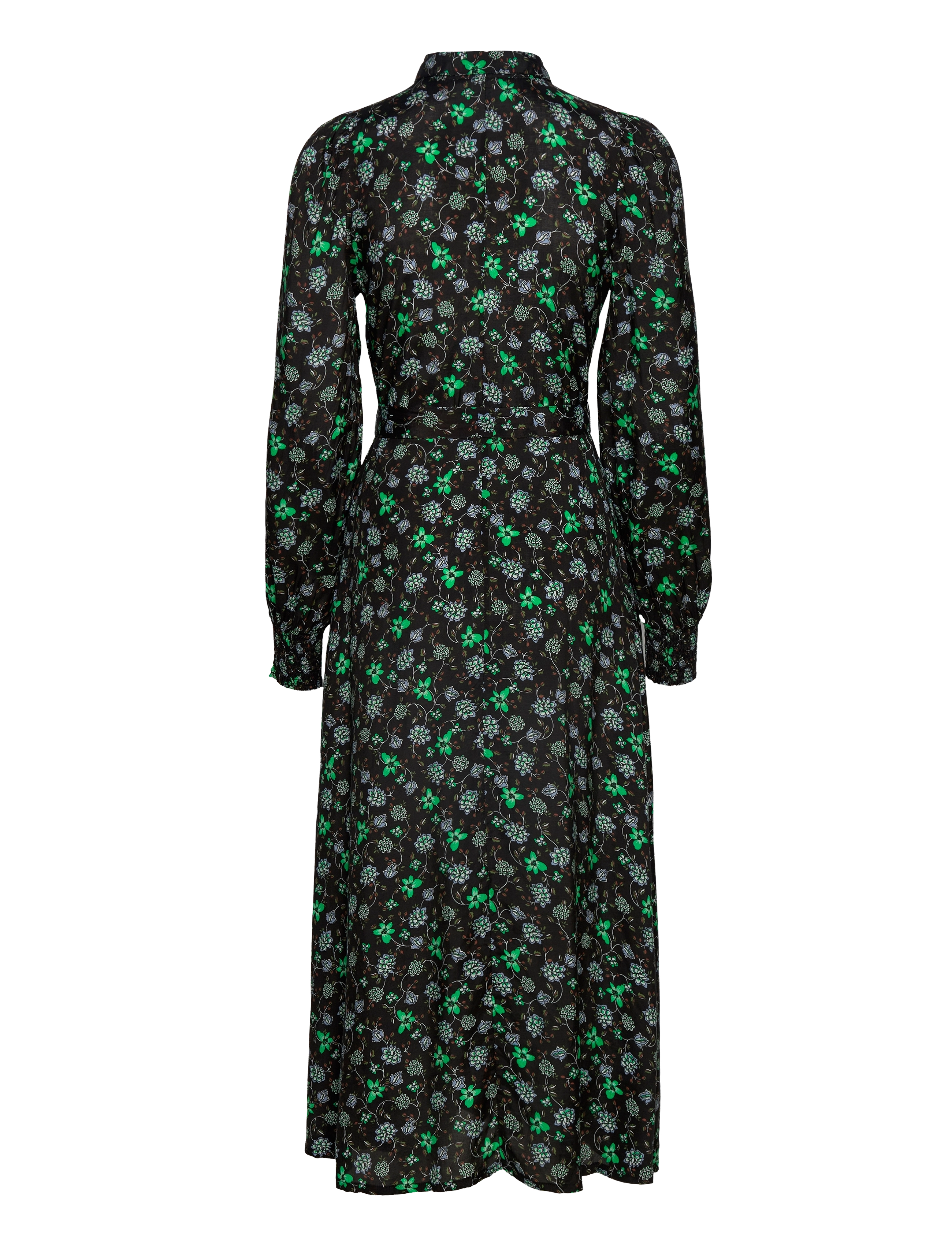 Kaffe - KAflorina Shirt Dress - black - green paisley flower - 2